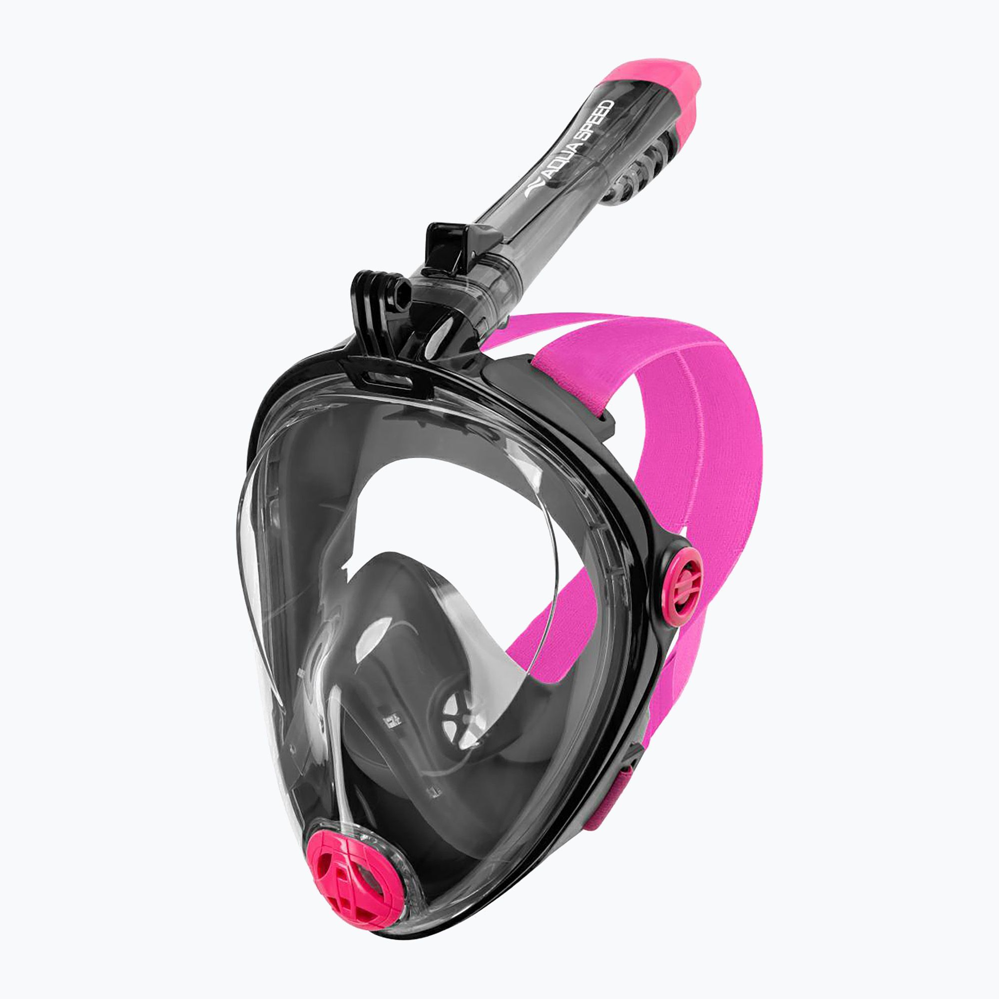 Maska pełnotwarzowa do snorkelingu AQUA-SPEED Spectra 2.0 czarna/różowa 