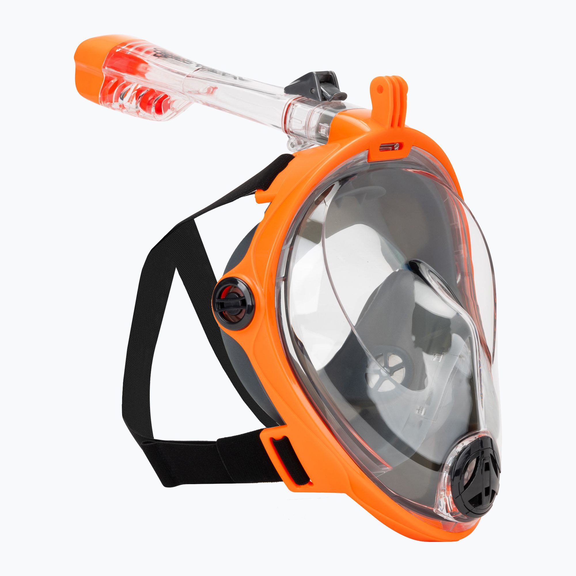 Maska pełnotwarzowa do snorkelingu AQUA-SPEED Spectra 2.0 czarna/pomarańczowa 