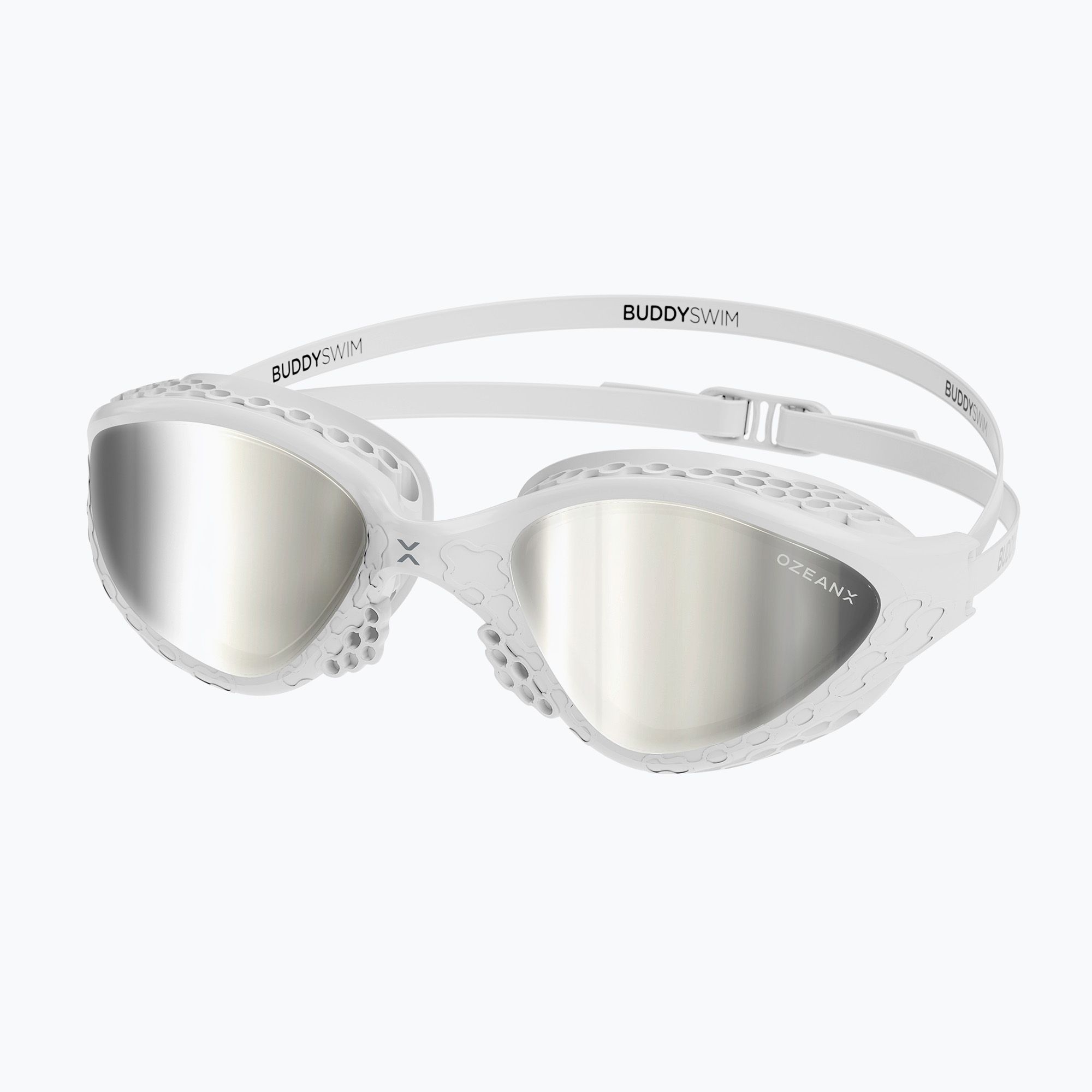 Okulary do pływania BuddySwim OzeanX Mirror white/silver 