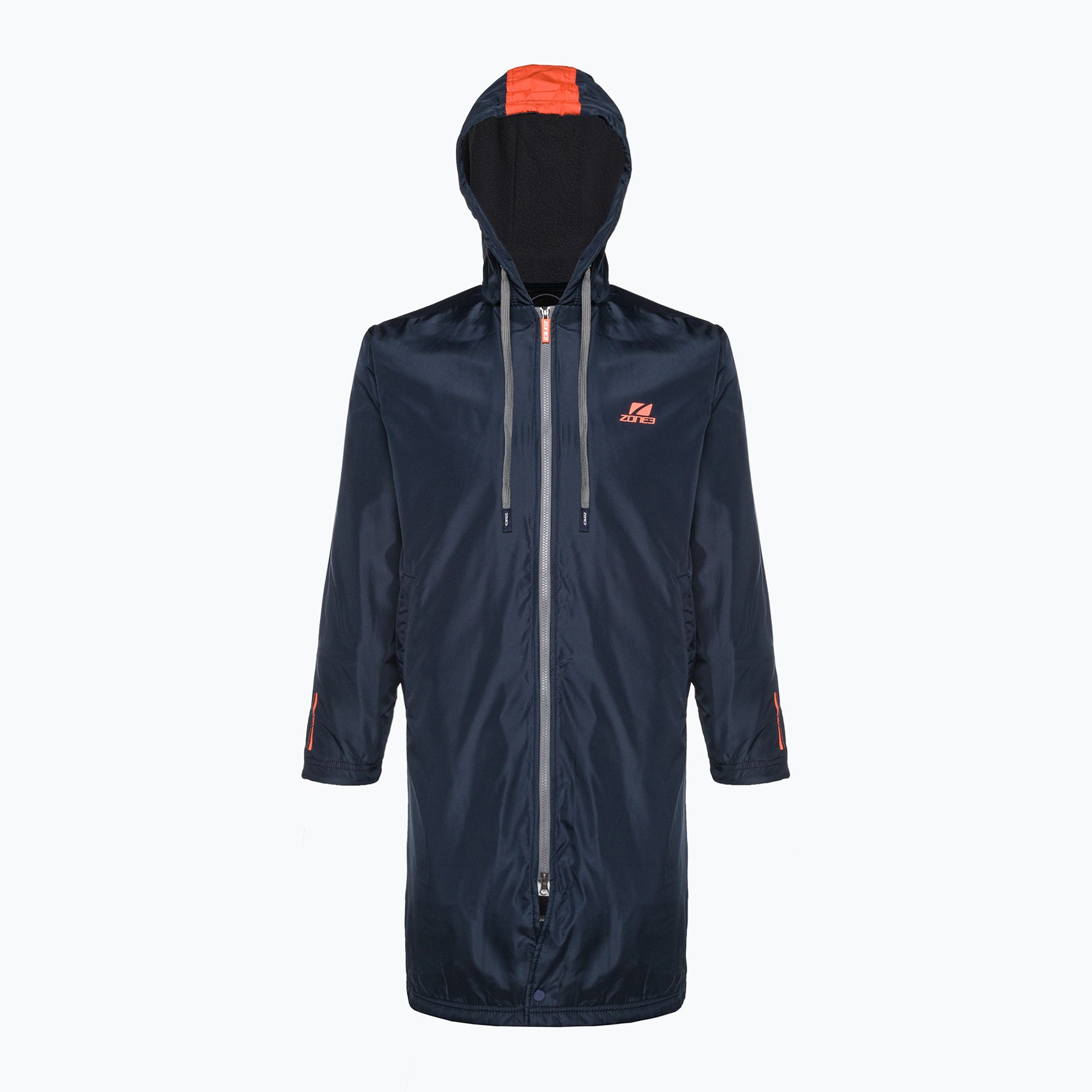 Płaszcz ZONE3 Robe Fleece Parka navy/grey/orange 
