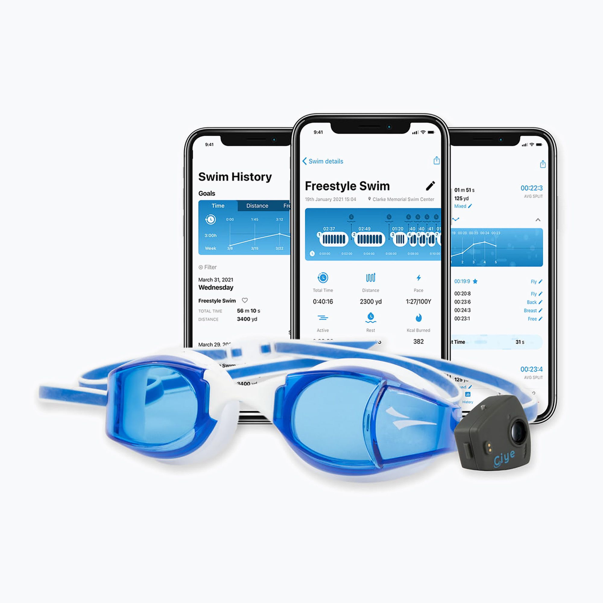 Okulary do pływania FINIS Smart blue 
