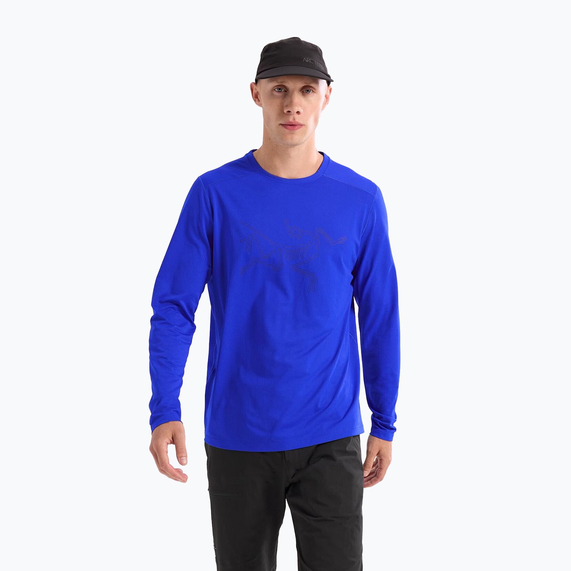 Longsleeve męski Arc'teryx Cormac Logo vitality heather/ black sapphire 