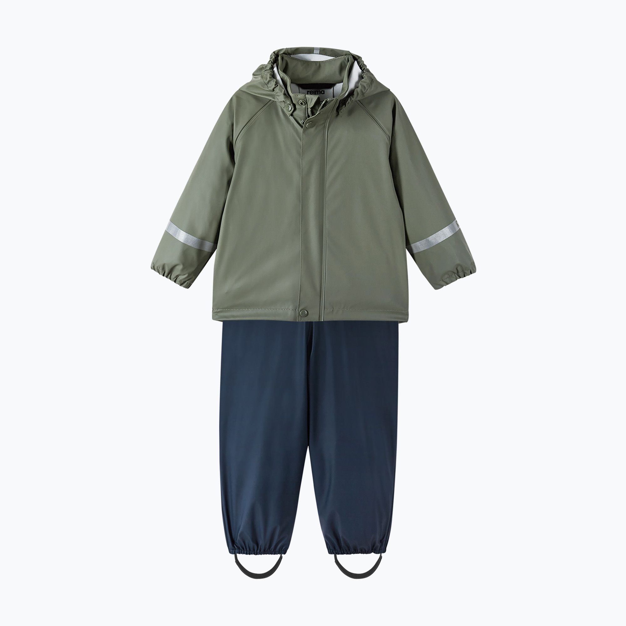 Komplet przeciwdeszczowy dziecięcy Reima Tihku greyish green 