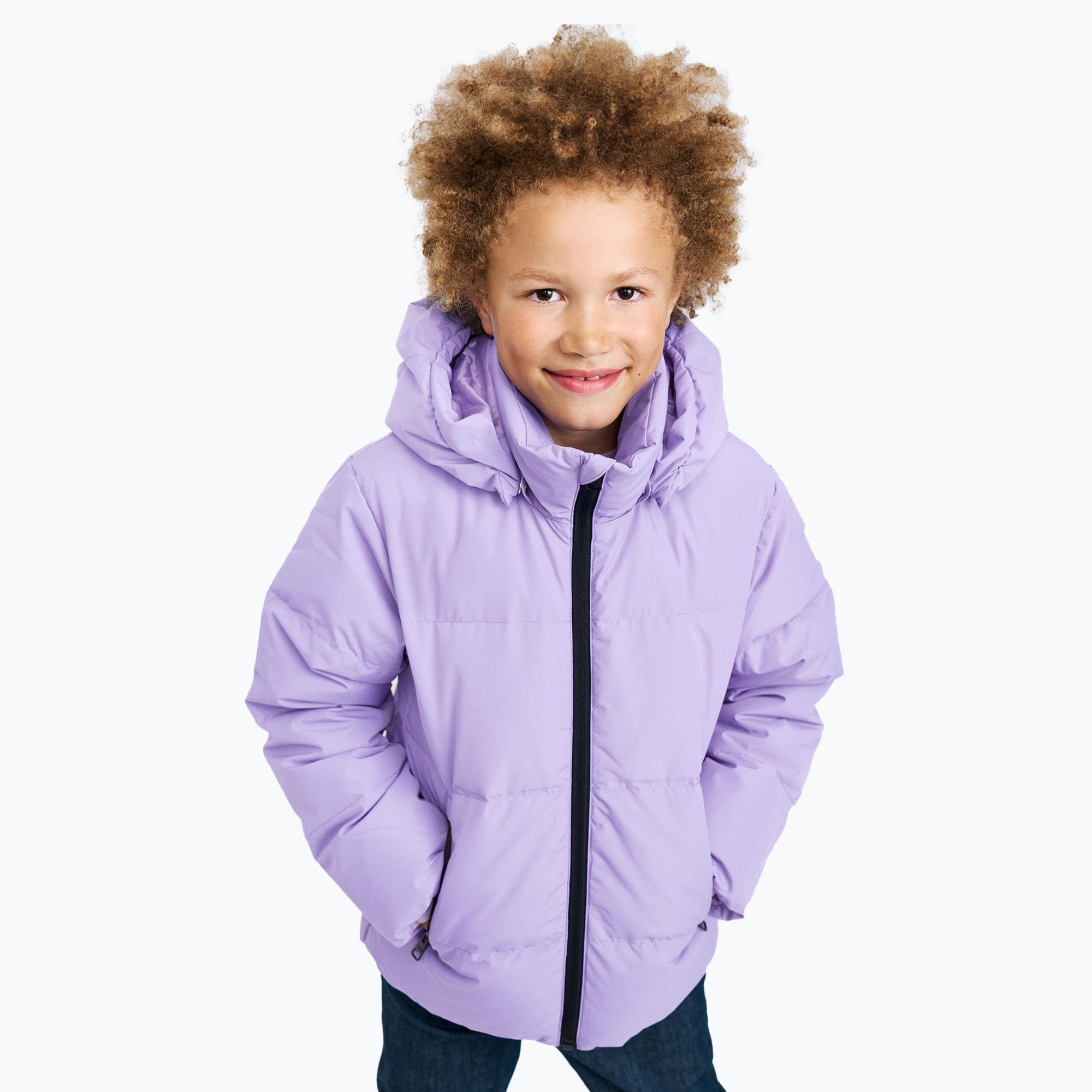 Kurtka puchowa dziecięca Reima Paimio lilac amethyst 