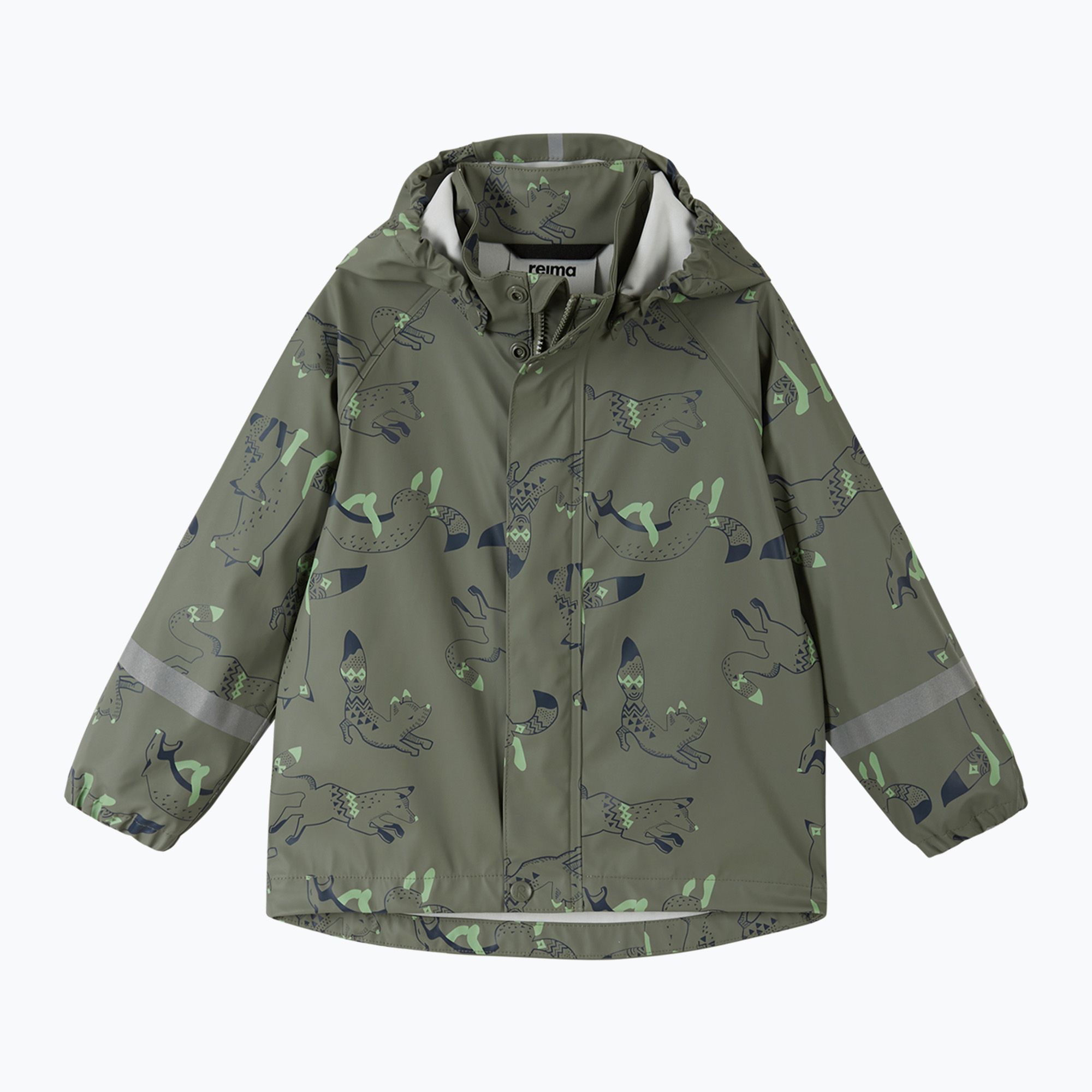 Kurtka przeciwdeszczowa dziecięca Reima Vesi greyish green 5100058A-698B 