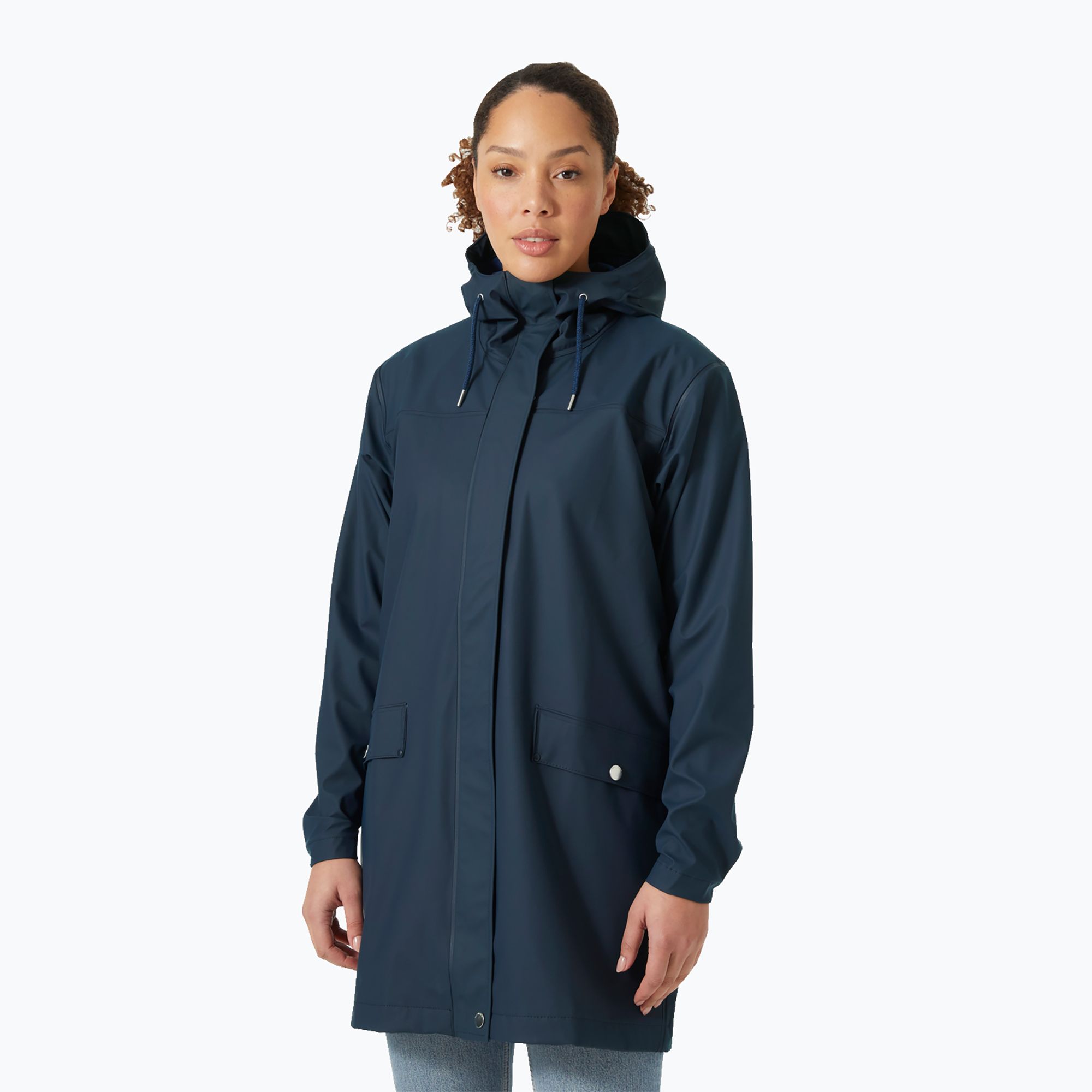 Płaszcz przeciwdeszczowy damski Helly Hansen Moss Rain Coat navy 
