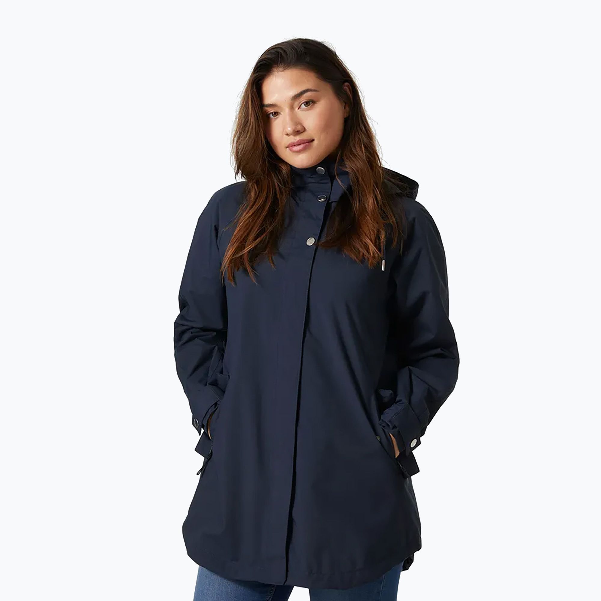 Płaszcz przeciwdeszczowy damski Helly Hansen Valentia Raincoat navy 