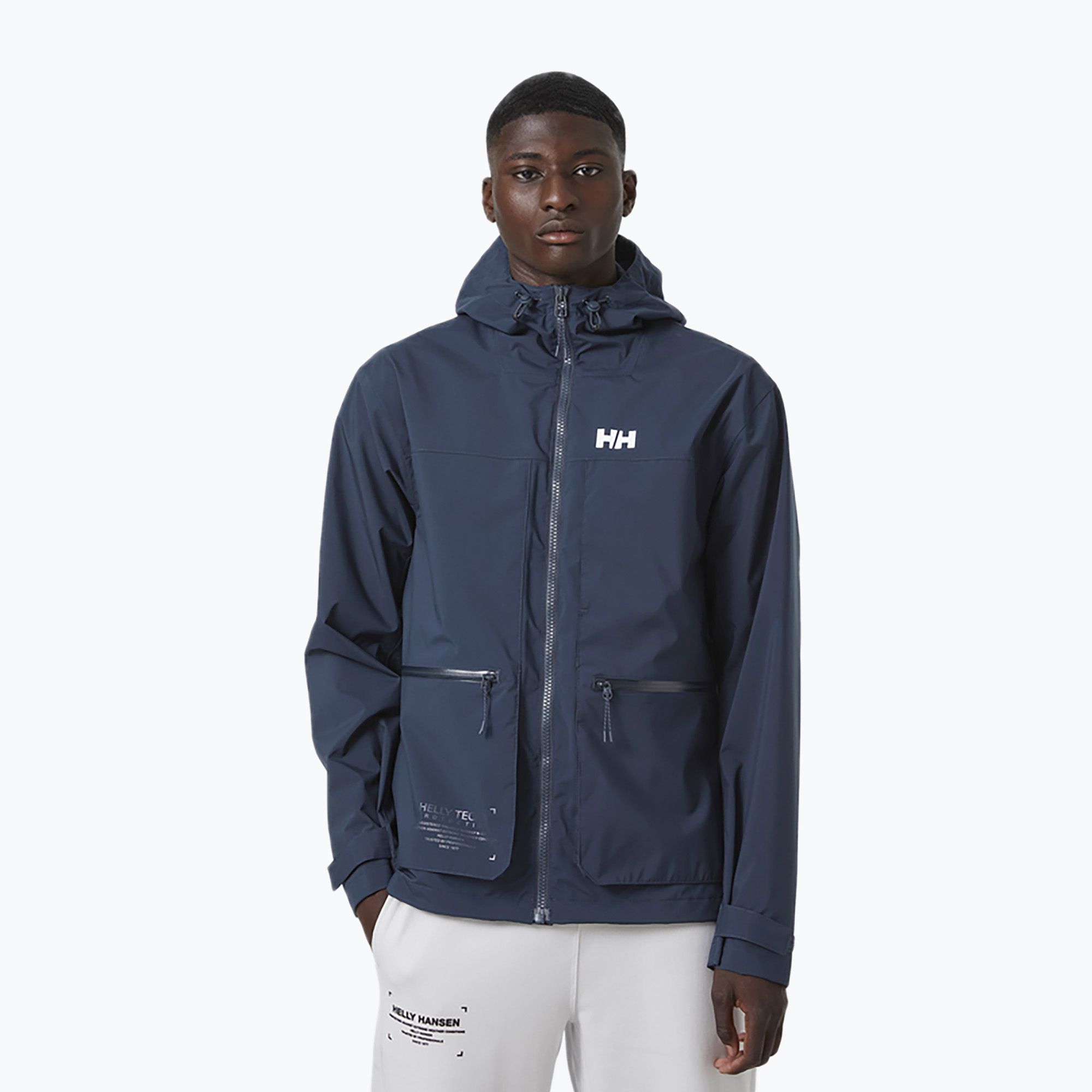 Kurtka przeciwdeszczowa męska Helly Hansen Move Hooded Rain navy 