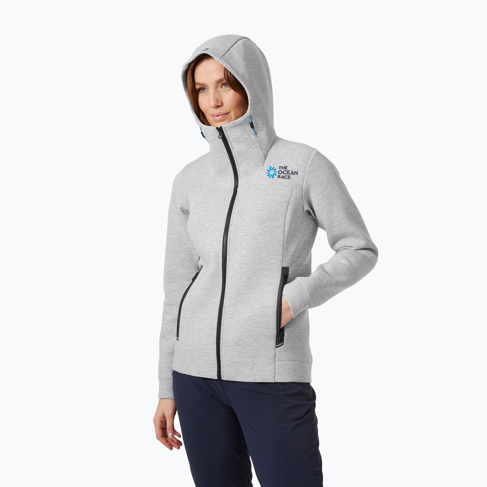 Kurtka żeglarska damska Helly Hansen The Ocean Race Hoodie grey/melange 