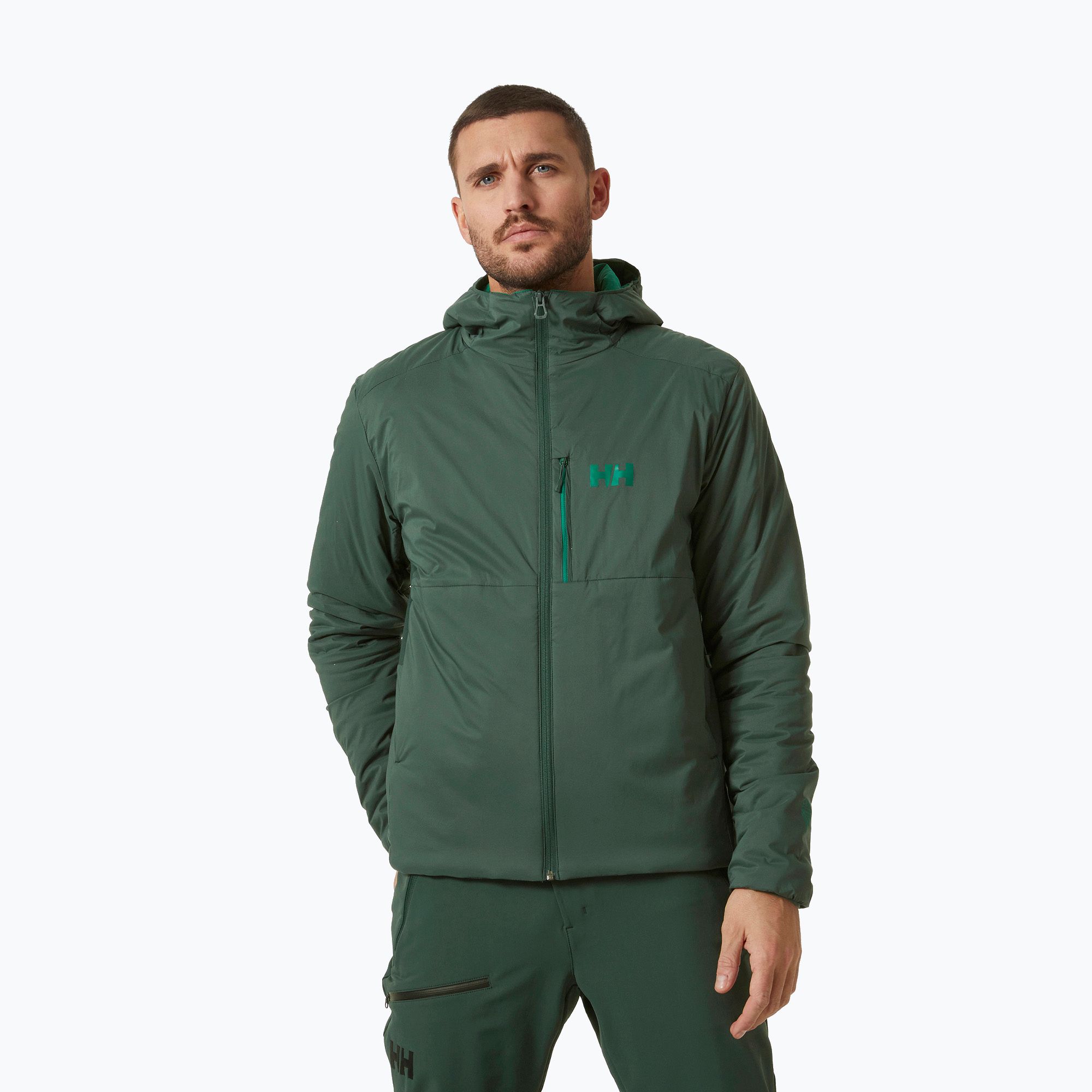 Kurtka zimowa męska Helly Hansen Odin Stretch Hooded Insulator darkest spruce 
