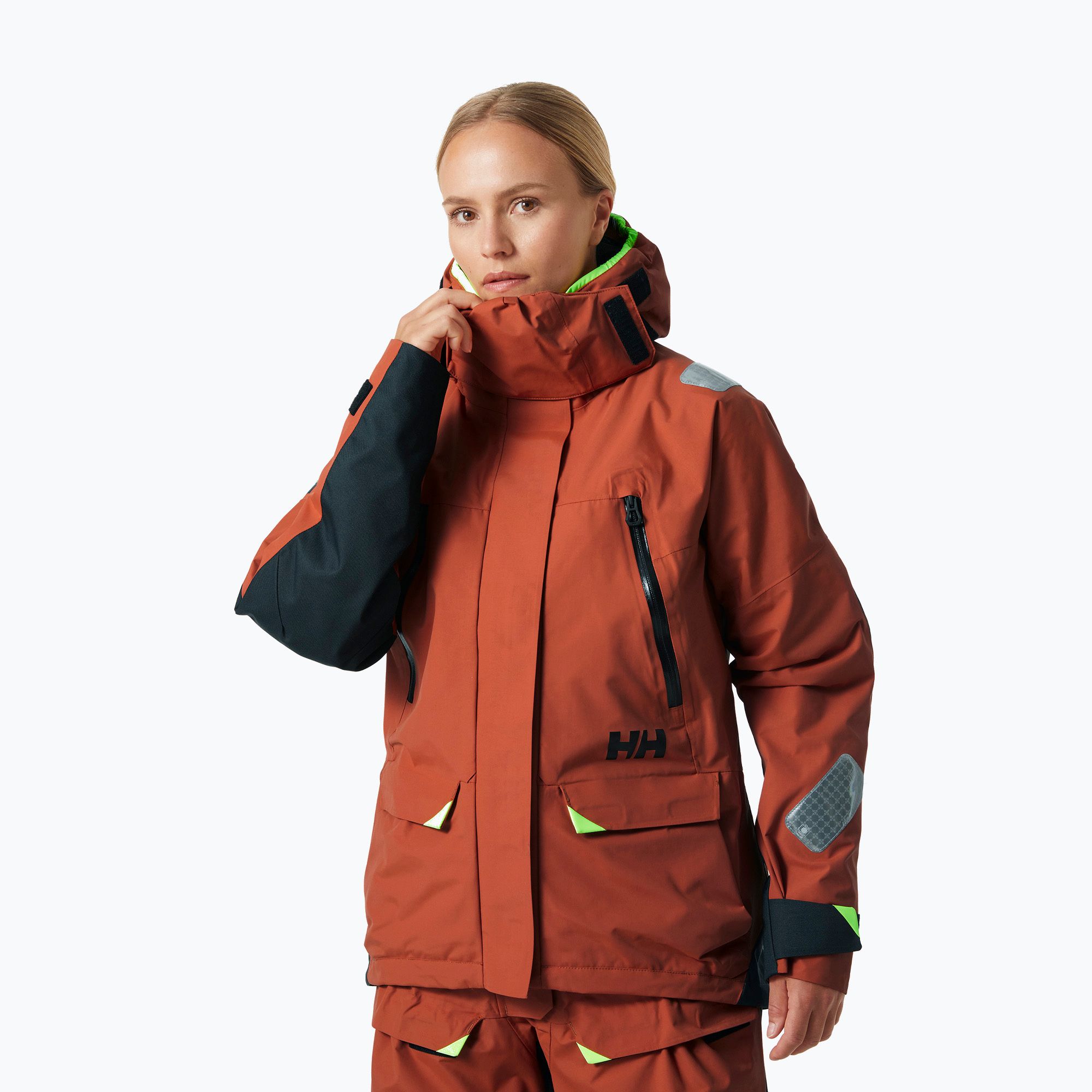 Kurtka żeglarska damska Helly Hansen Skagen Offshore terracotta 