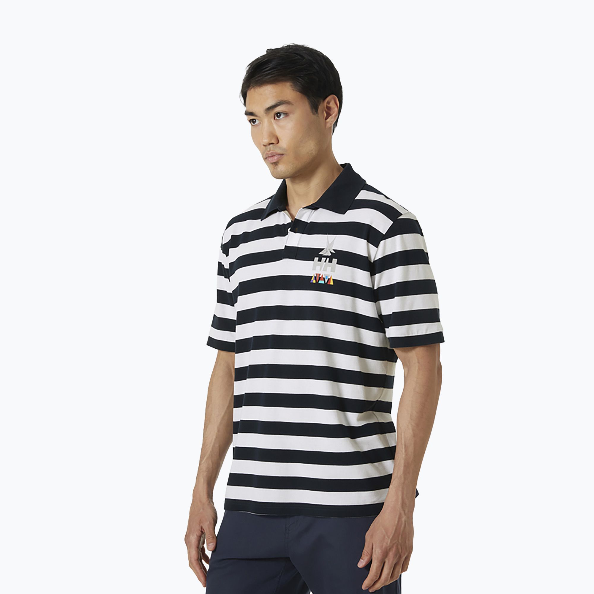 Koszulka polo męska Helly Hansen Koster Polo navy stripe 