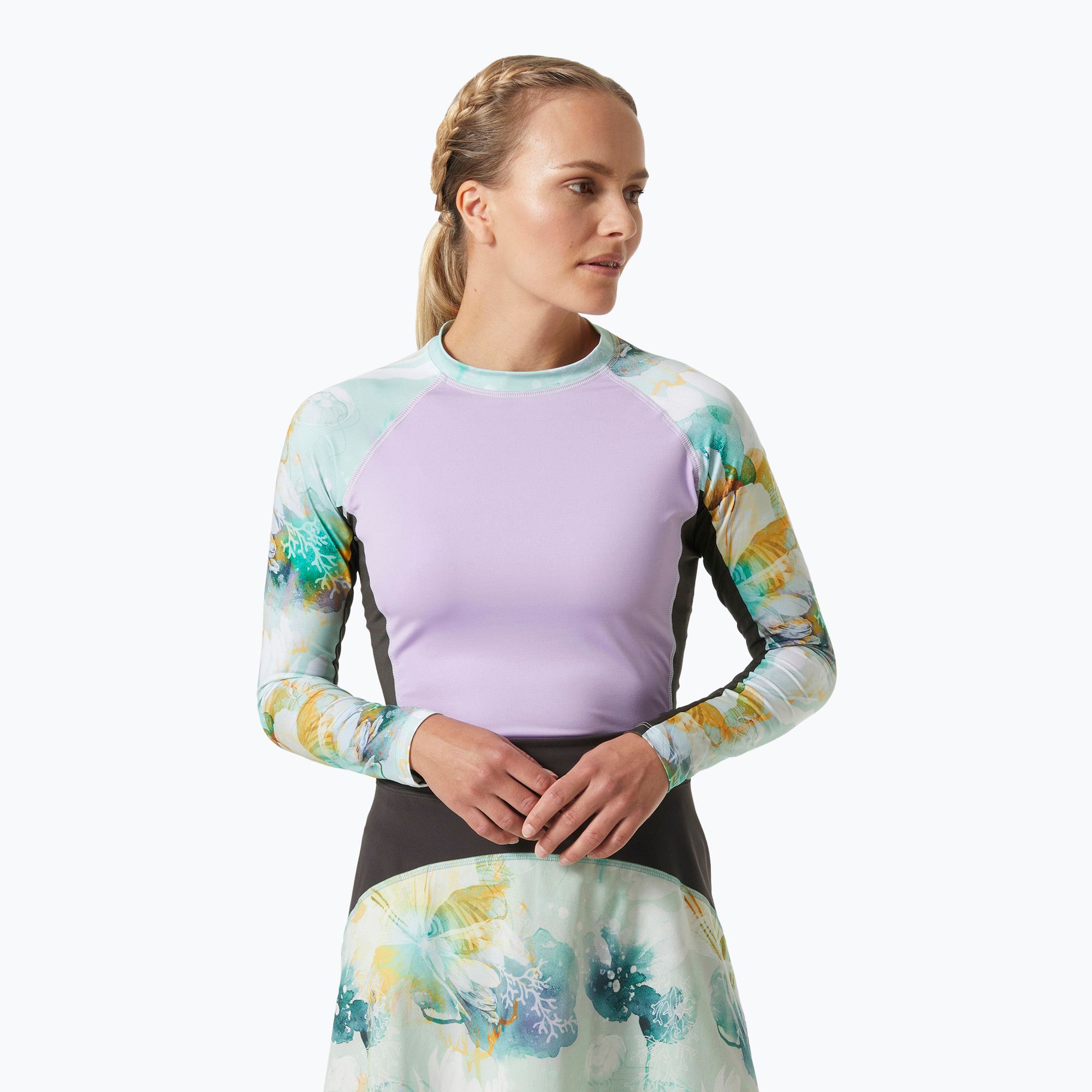 Longsleeve do pływania damski Helly Hansen Waterwear Rashguard jade esra 
