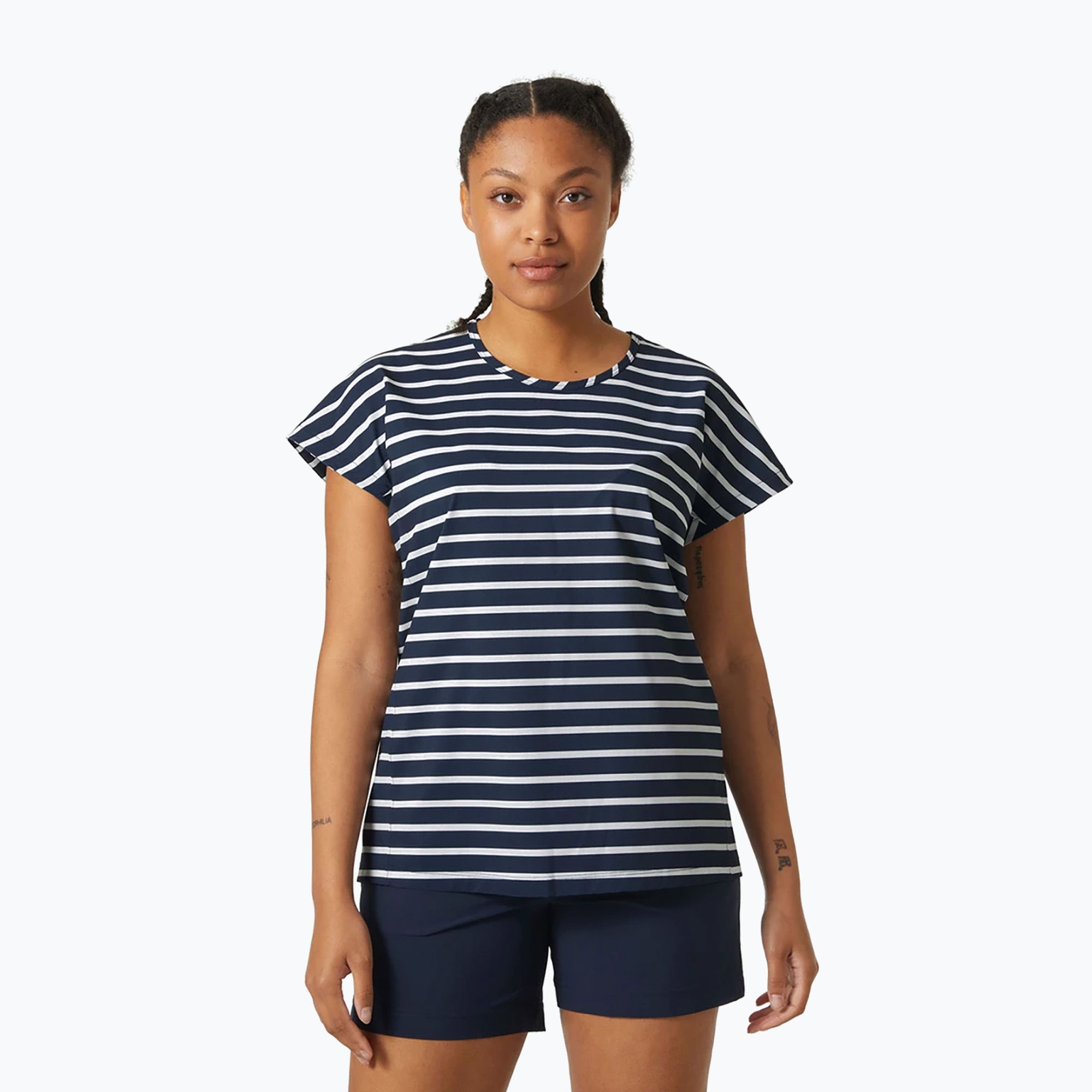Koszulka damska Helly Hansen Thalia Summer Top navy stripe 