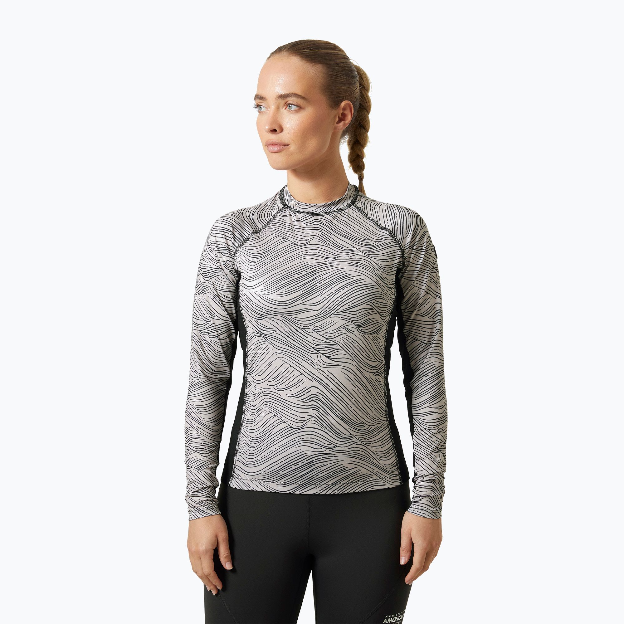 Longsleeve do pływania damski Helly Hansen Waterwear Rashguard pink cloud wave 