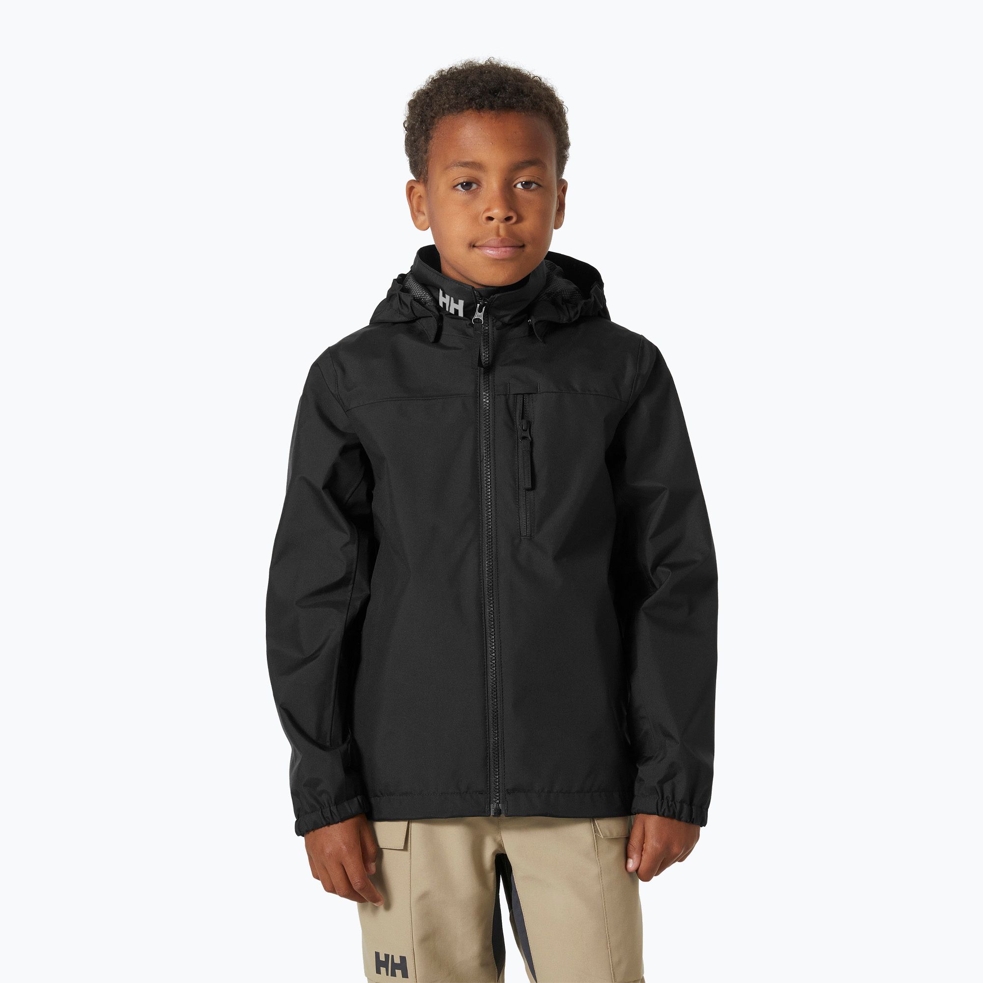 Kurtka żeglarska dziecięca Helly Hansen Crew Hooded JR black 