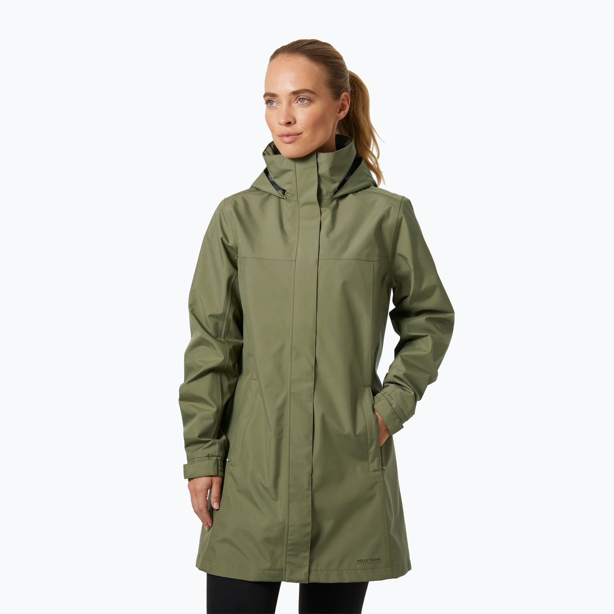 Płaszcz przeciwdeszczowy damski Helly Hansen Aden Long Coat lav green 