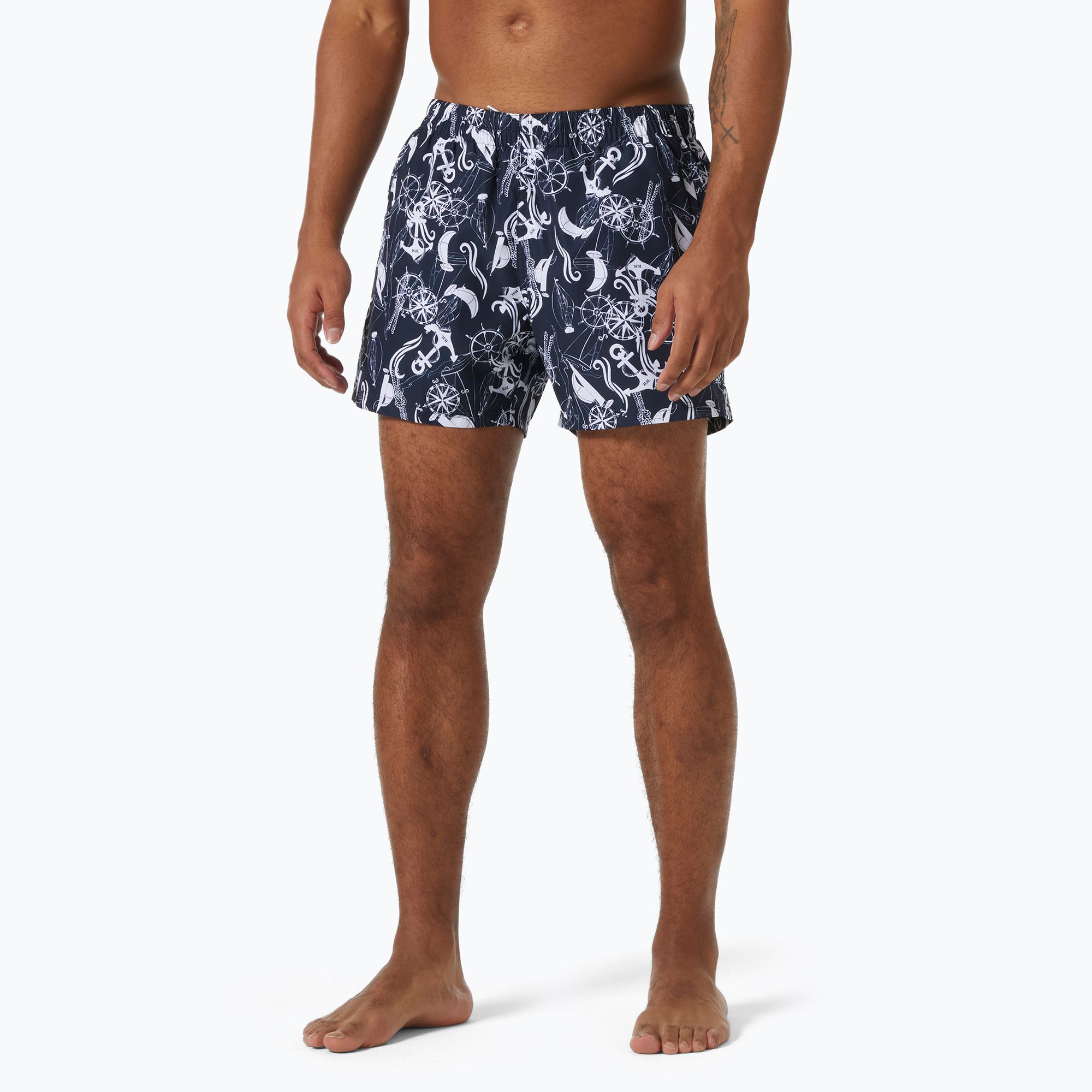 Szorty kąpielowe męskie Helly Hansen Newport Trunk navy nautical aop 