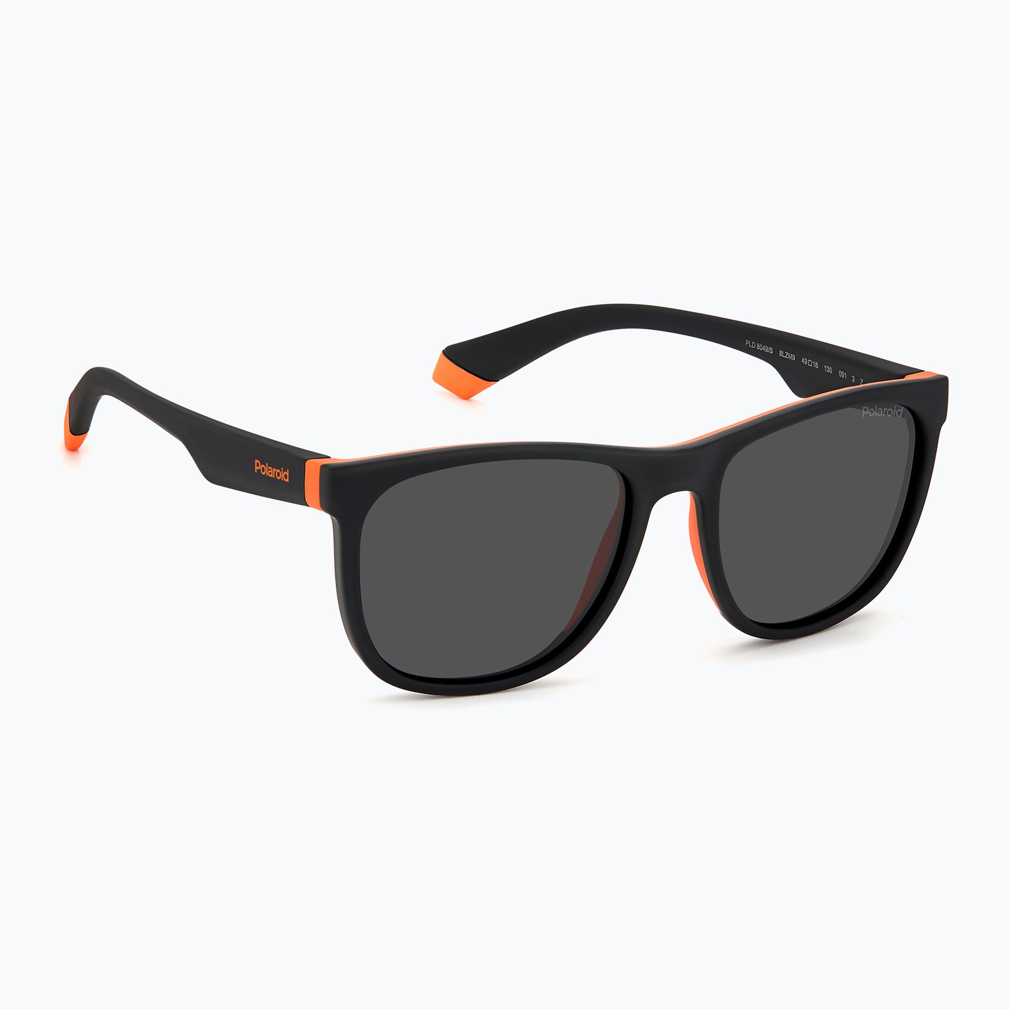 Okulary przeciwsłoneczne dziecięce Polaroid PLD 8049/S black orange/grey polarized 