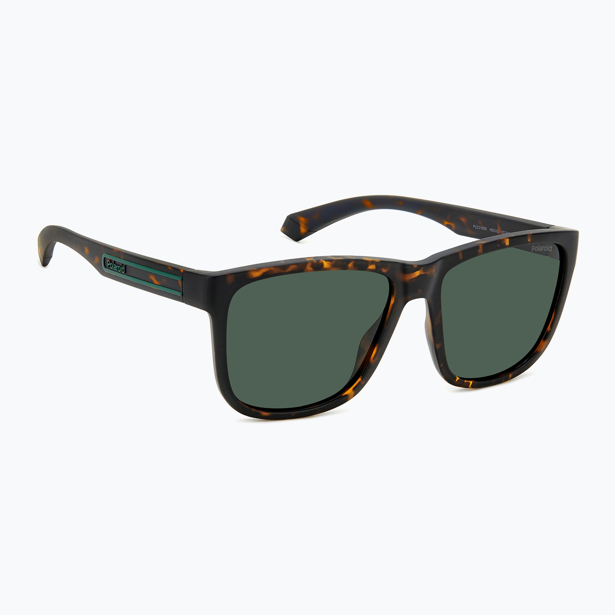 Okulary przeciwsłoneczne męskie Polaroid PLD 2155/S matte brown havana/green polarized 