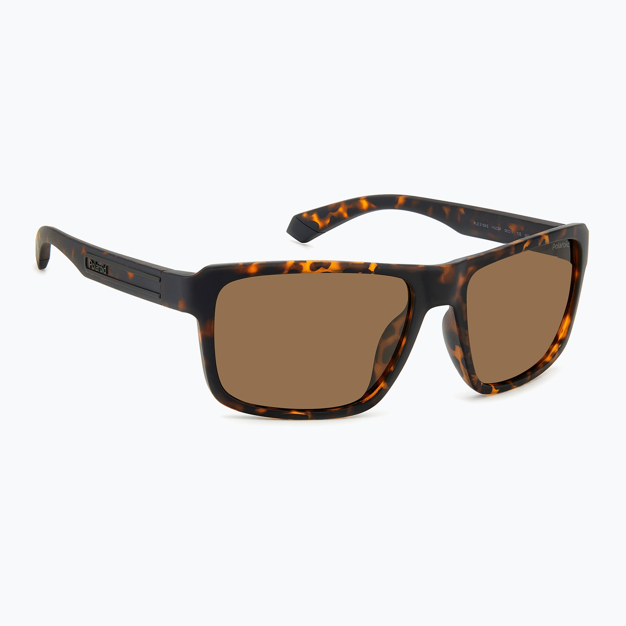 Okulary przeciwsłoneczne męskie Polaroid PLD 2158/S matte brown havana/bronze polarized 