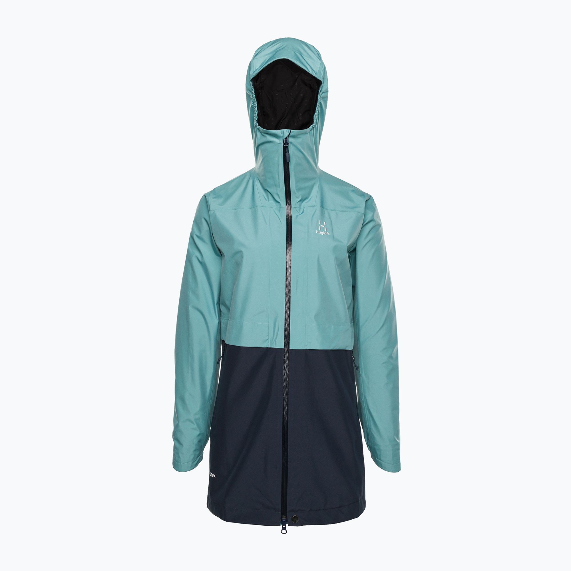 Płaszcz przeciwdeszczowy damski Haglöfs Wilda GTX Parka frost blue/tarn blue 