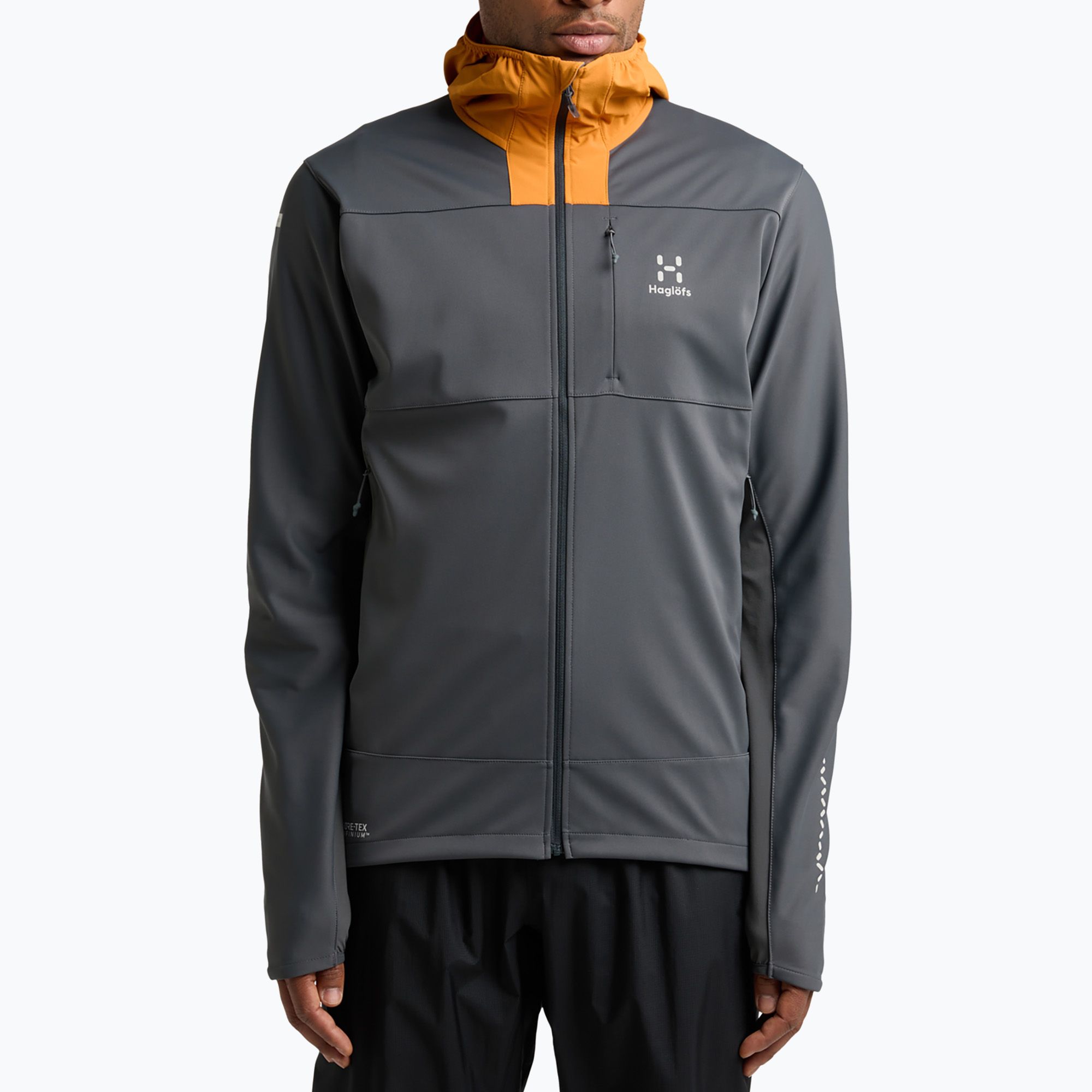 Kurtka softshell męska Haglöfs L.I.M Hybrid Softshell magnetite/desert yellow 