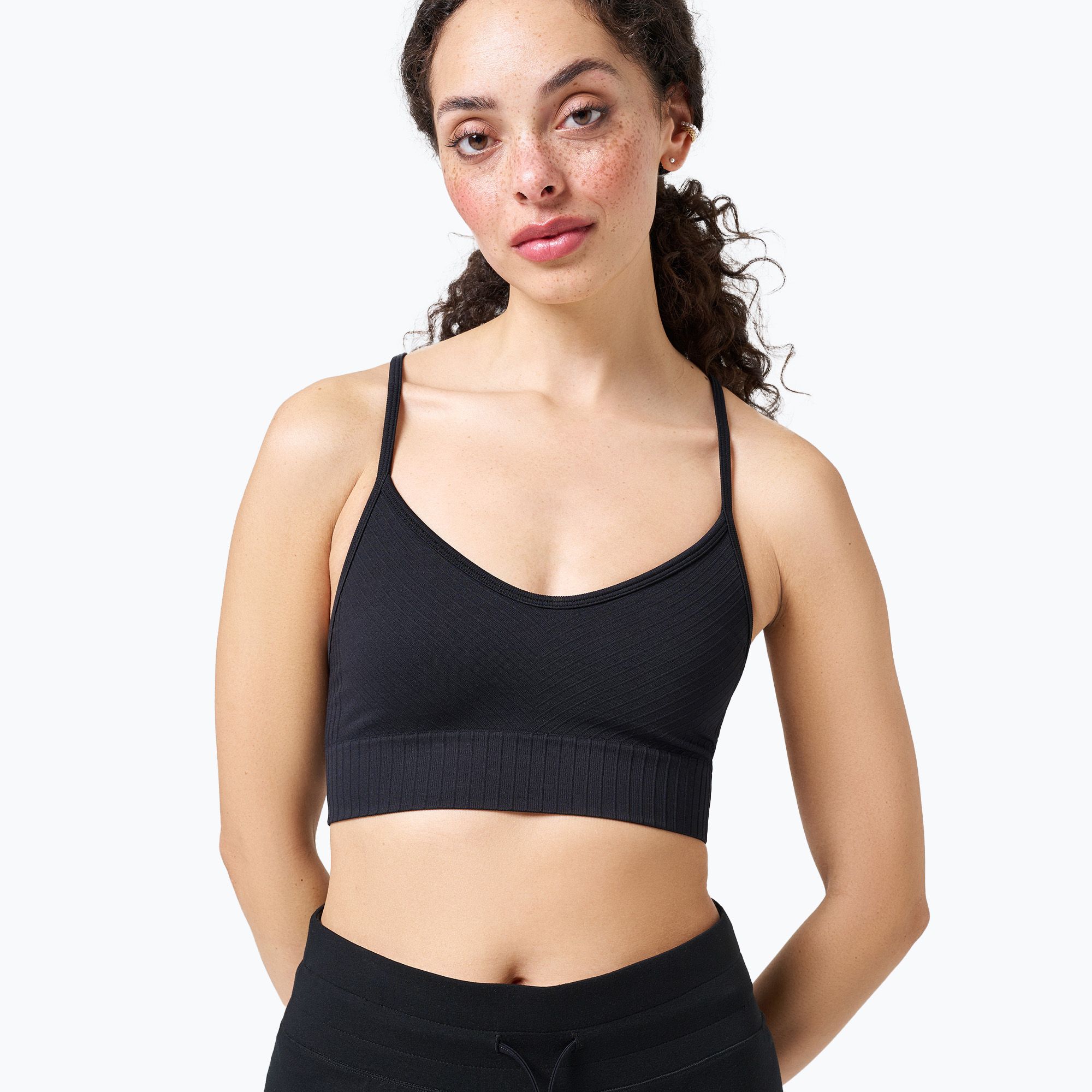 Top treningowy damski Casall Seamless Graphical Rib Sports black 