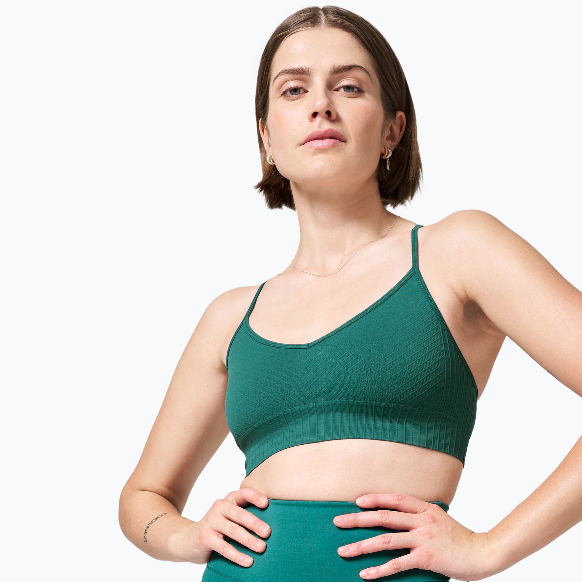 Top treningowy damski Casall Seamless Graphical Rib Sports garden green 