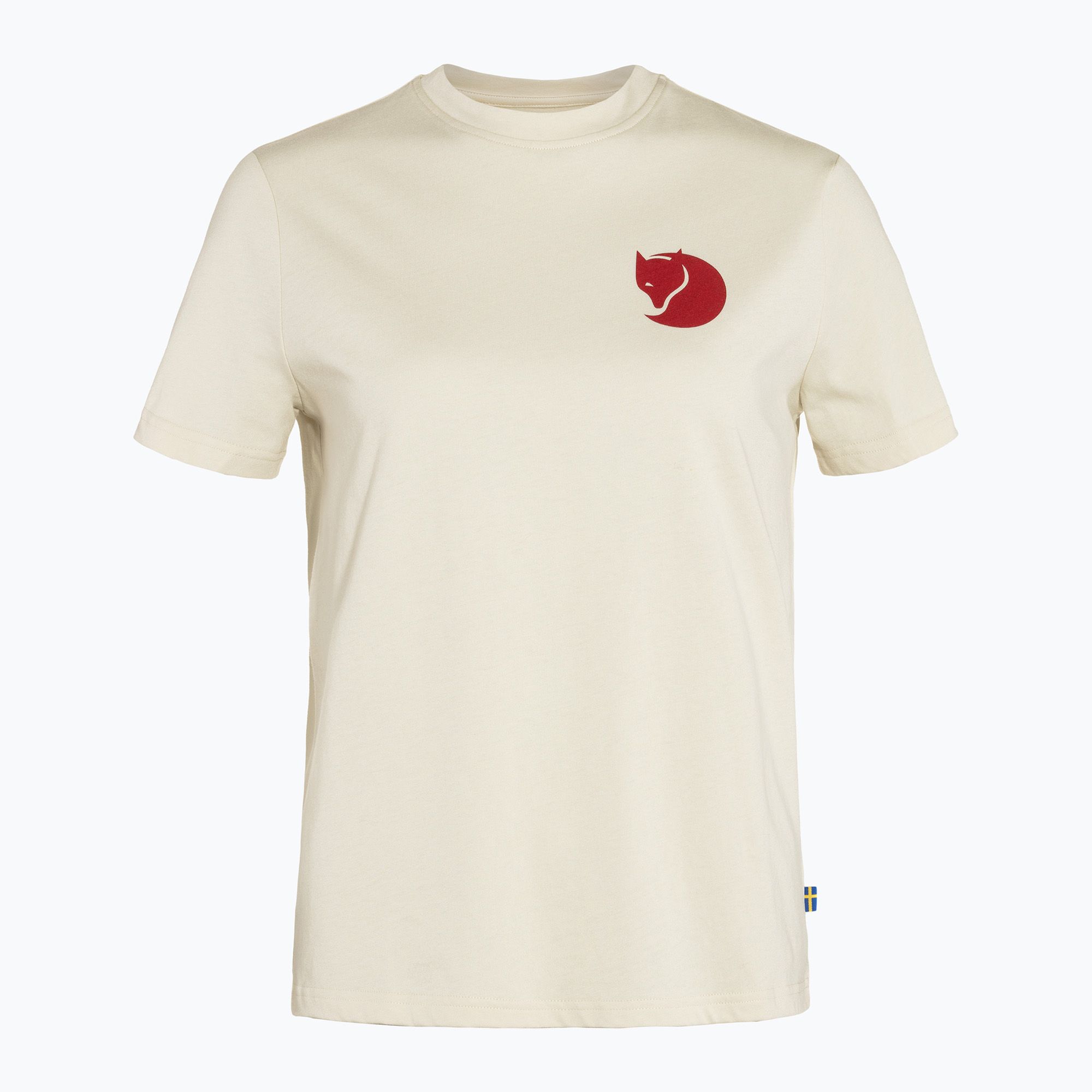Koszulka trekkingowa damska Fjällräven Fox Boxy Logo chalk white 