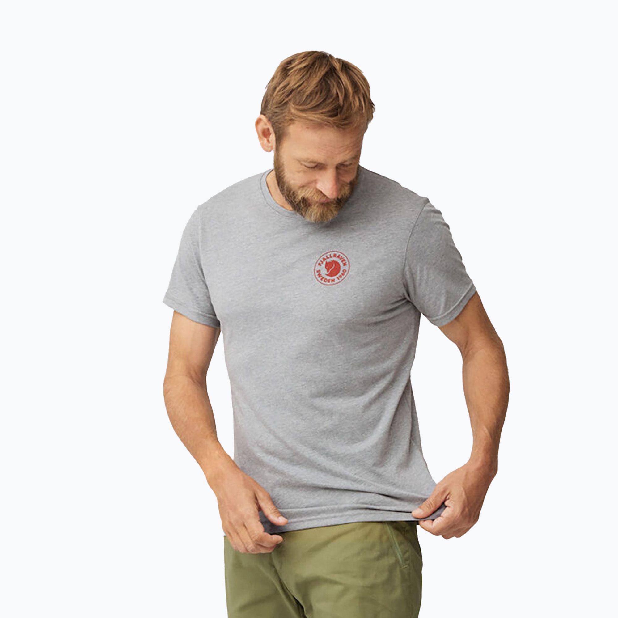 Koszulka męska Fjällräven 1960 Logo grey/ melange 
