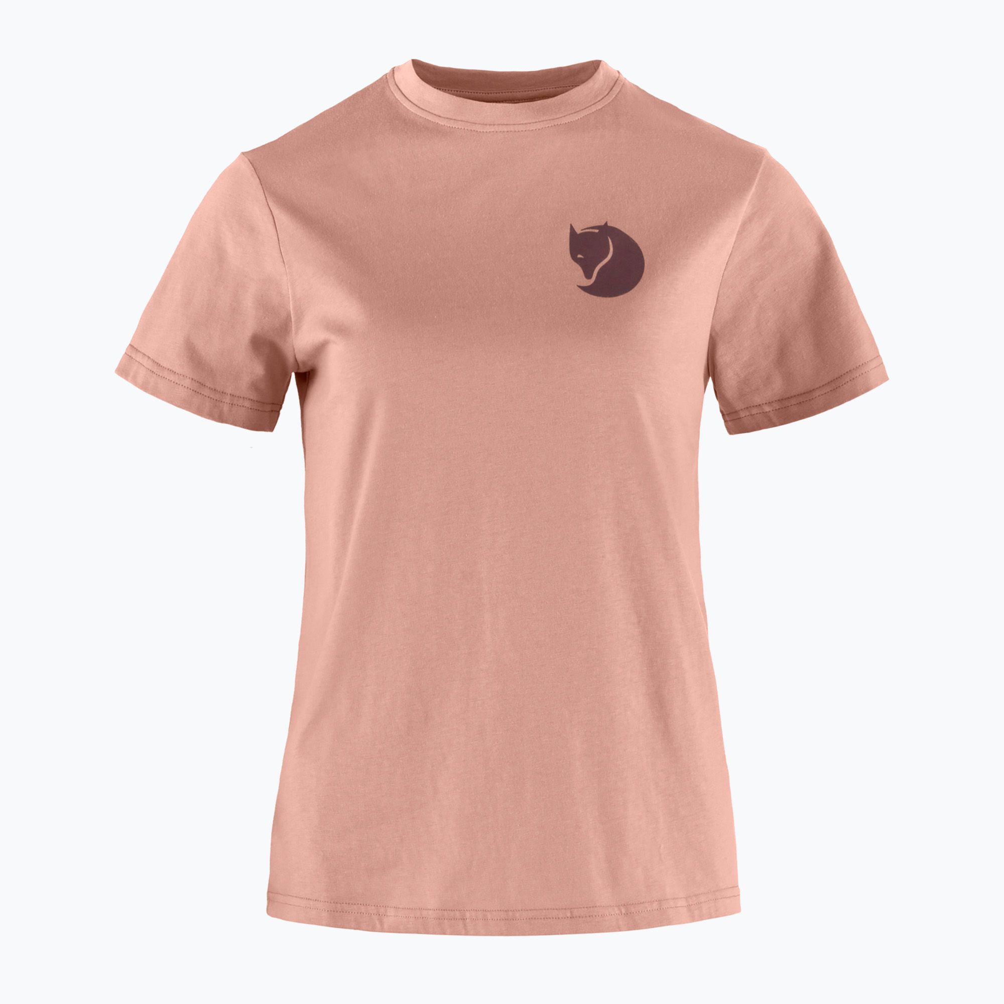 Koszulka trekkingowa damska Fjällräven Fox Boxy Logo dusty rose 