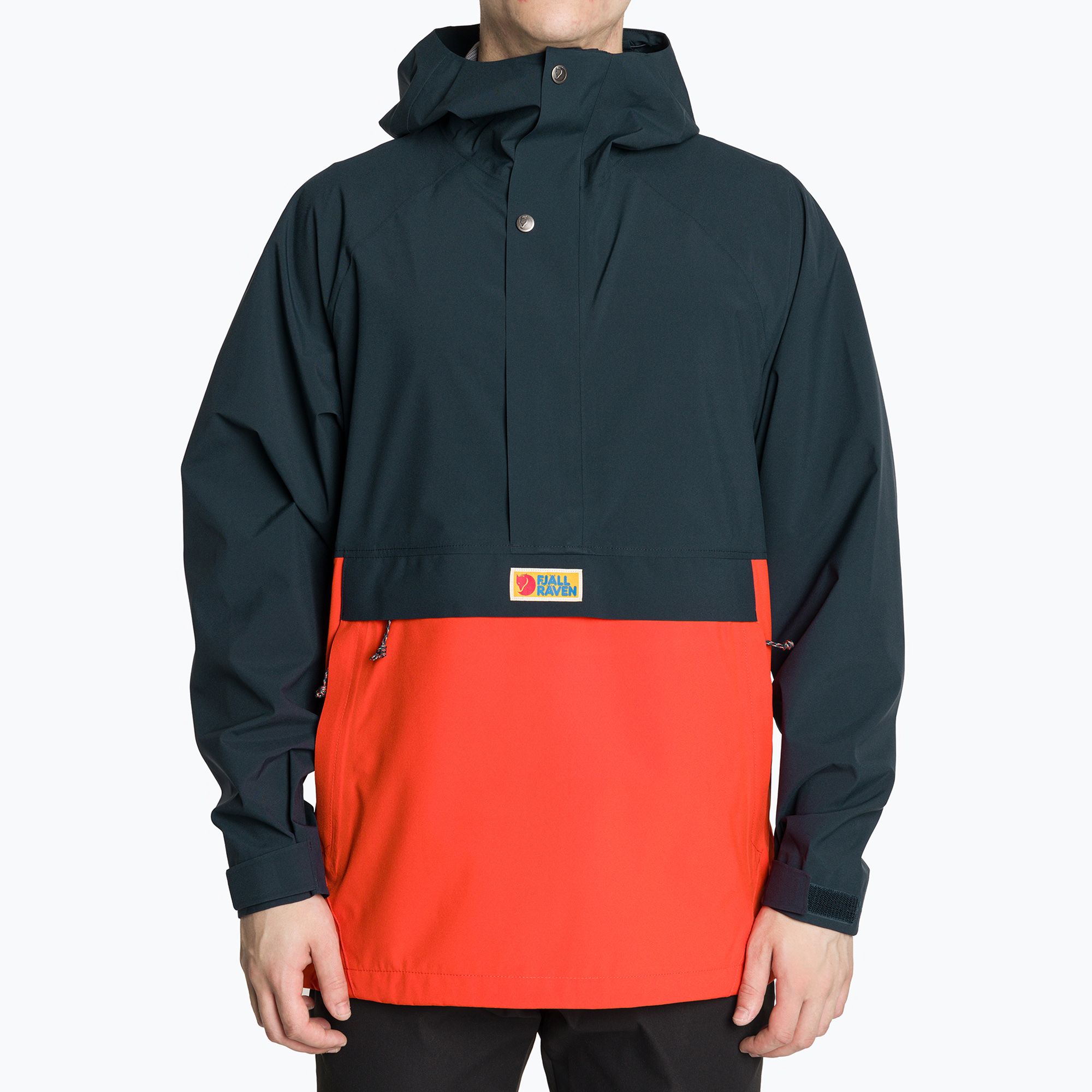 Kurtka przeciwdeszczowa męska Fjällräven Vardag Hydratic Anorak dark navy/flame orange 