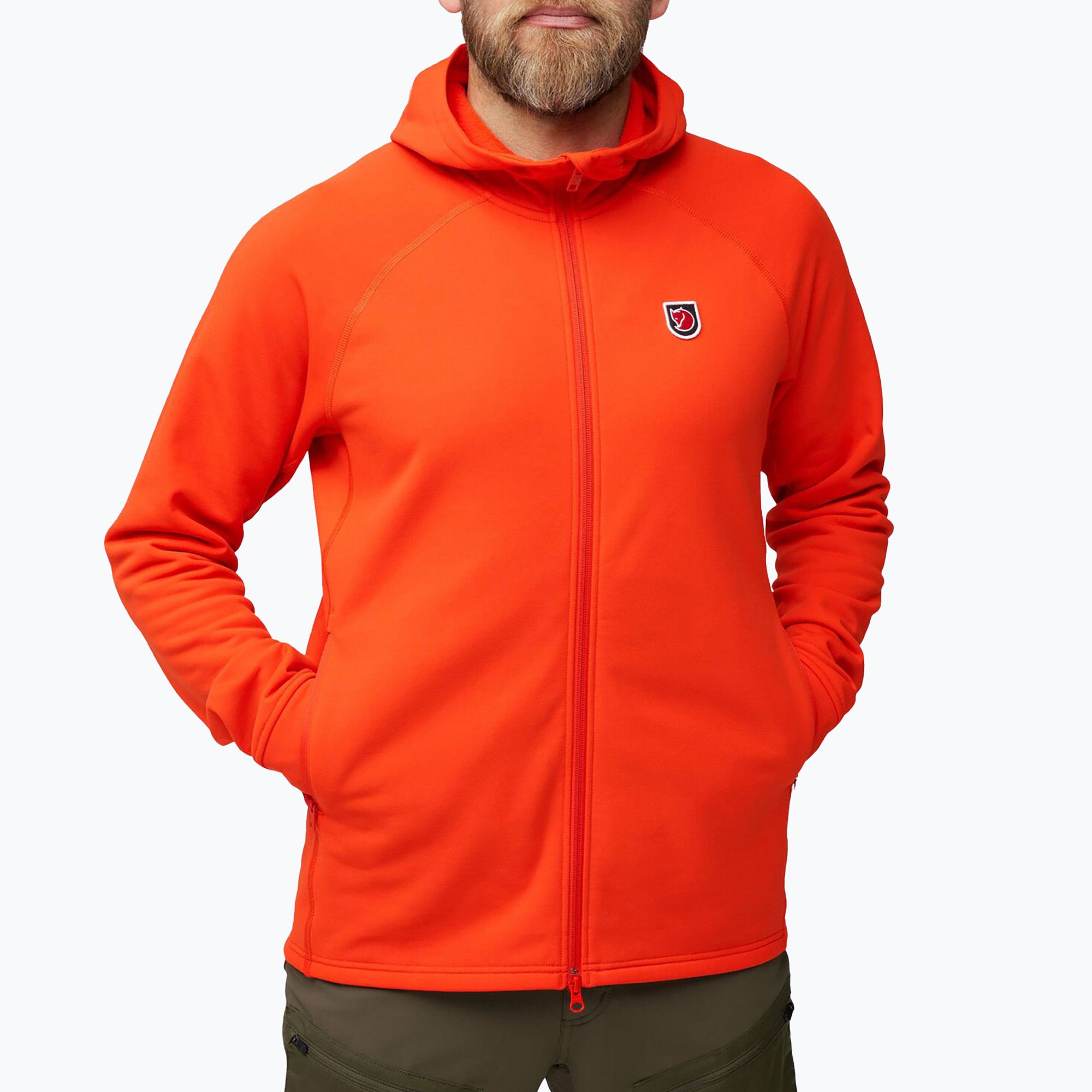 Bluza trekkingowa męska Fjällräven Expedition Fleece Hoodie flame orange 