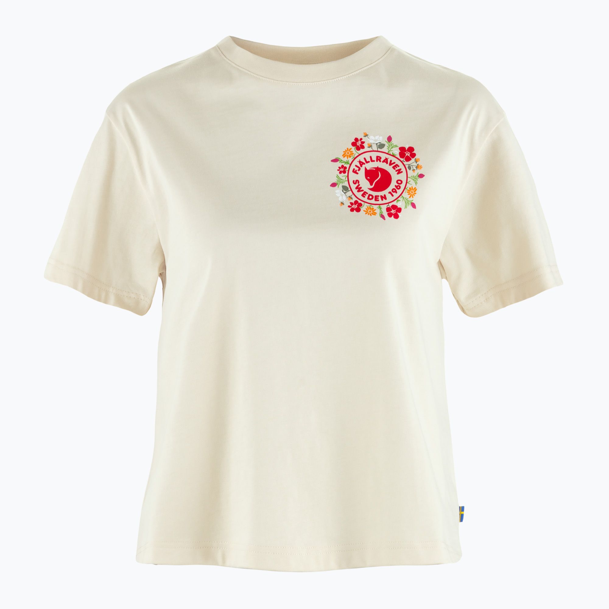 Koszulka damska Fjällräven Fjällblomster Logo chalk white 