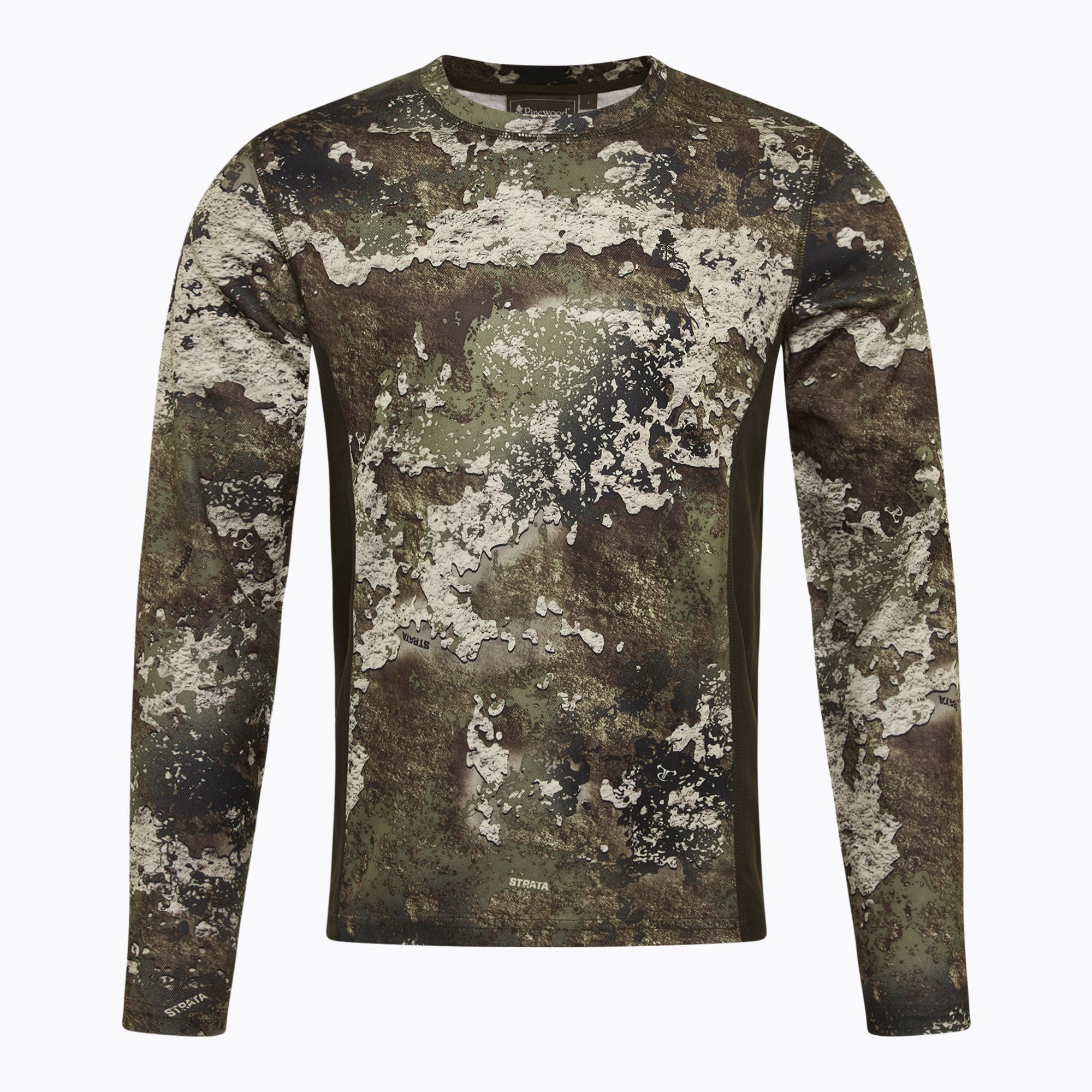Longsleeve trekkingowy męski Pinewood Furudal Camou InsectSafe strata/moss green 