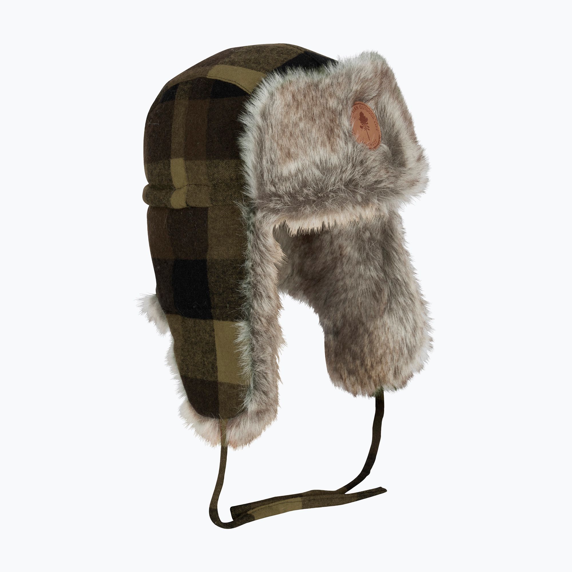 Czapka zimowa Pinewood Classic Checked Fur green/black 