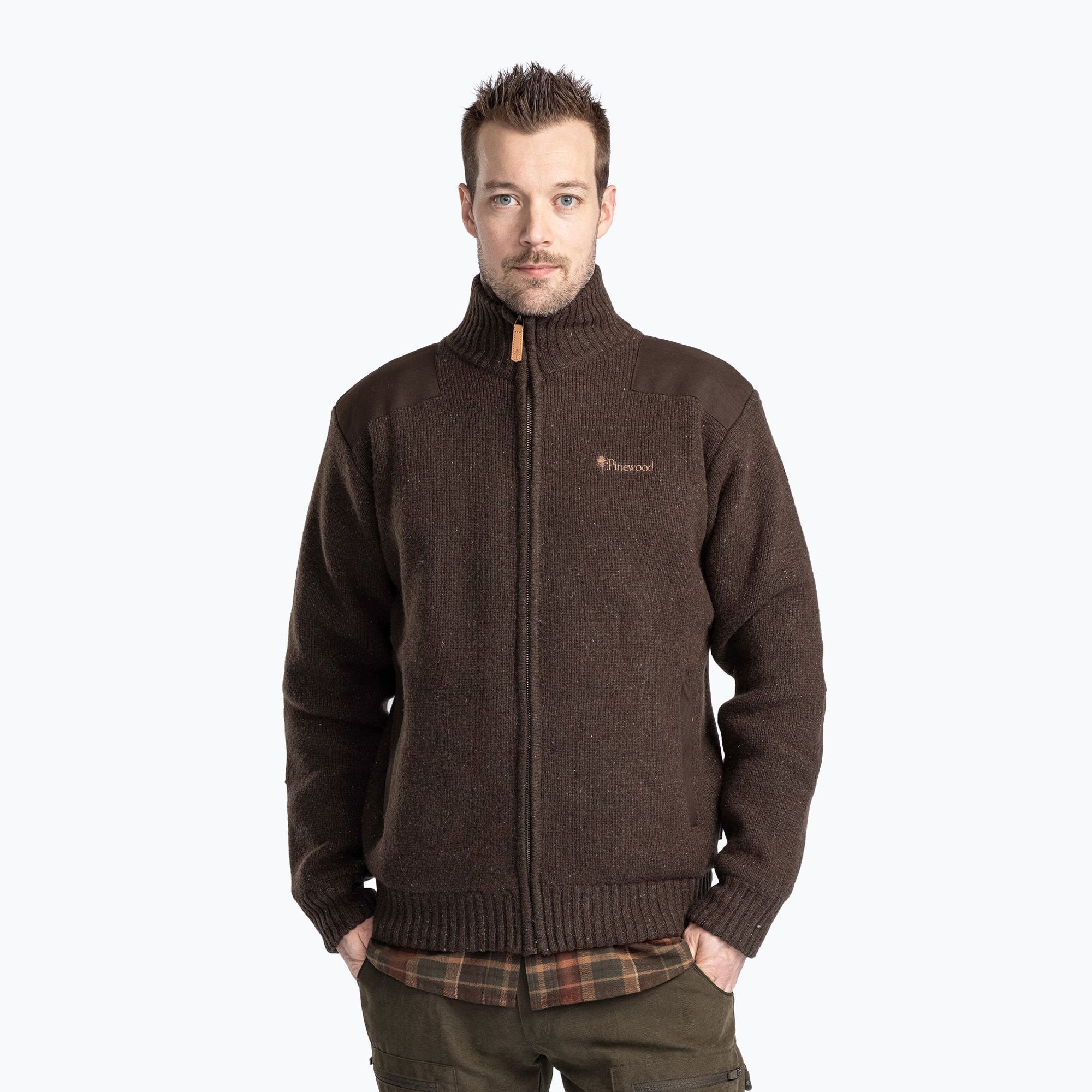 Sweter męski Pinewood Hurricane d.brown mel 