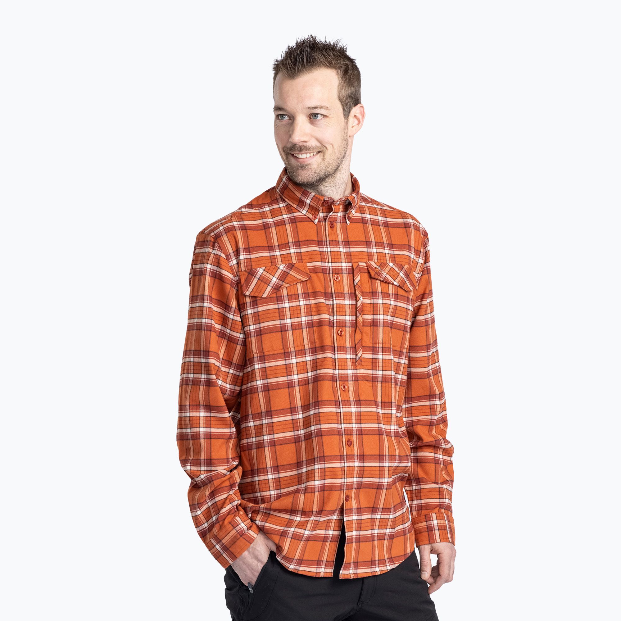 Koszula męska Pinewood Abisko Hiking Flanell burned orange 