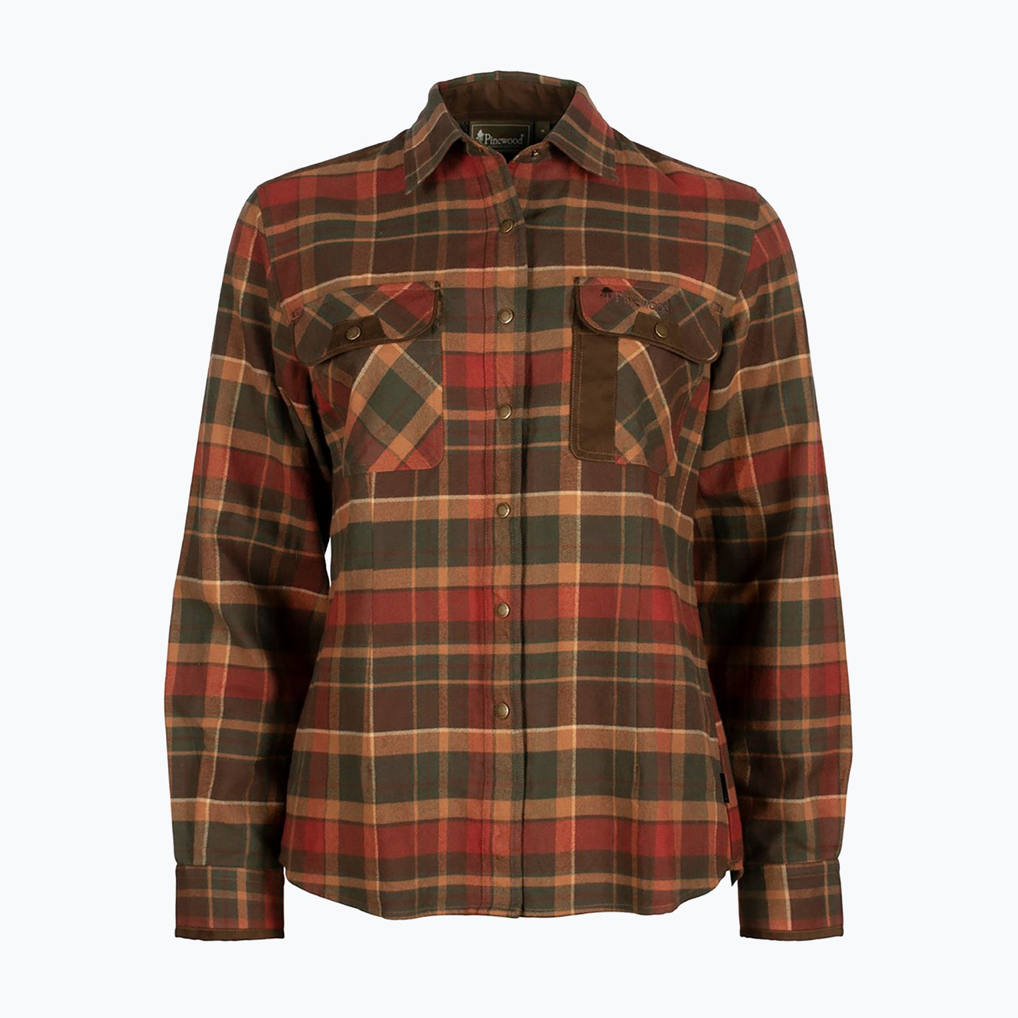 Koszula damska Pinewood Prestwick Exclusive d.green/terracotta 