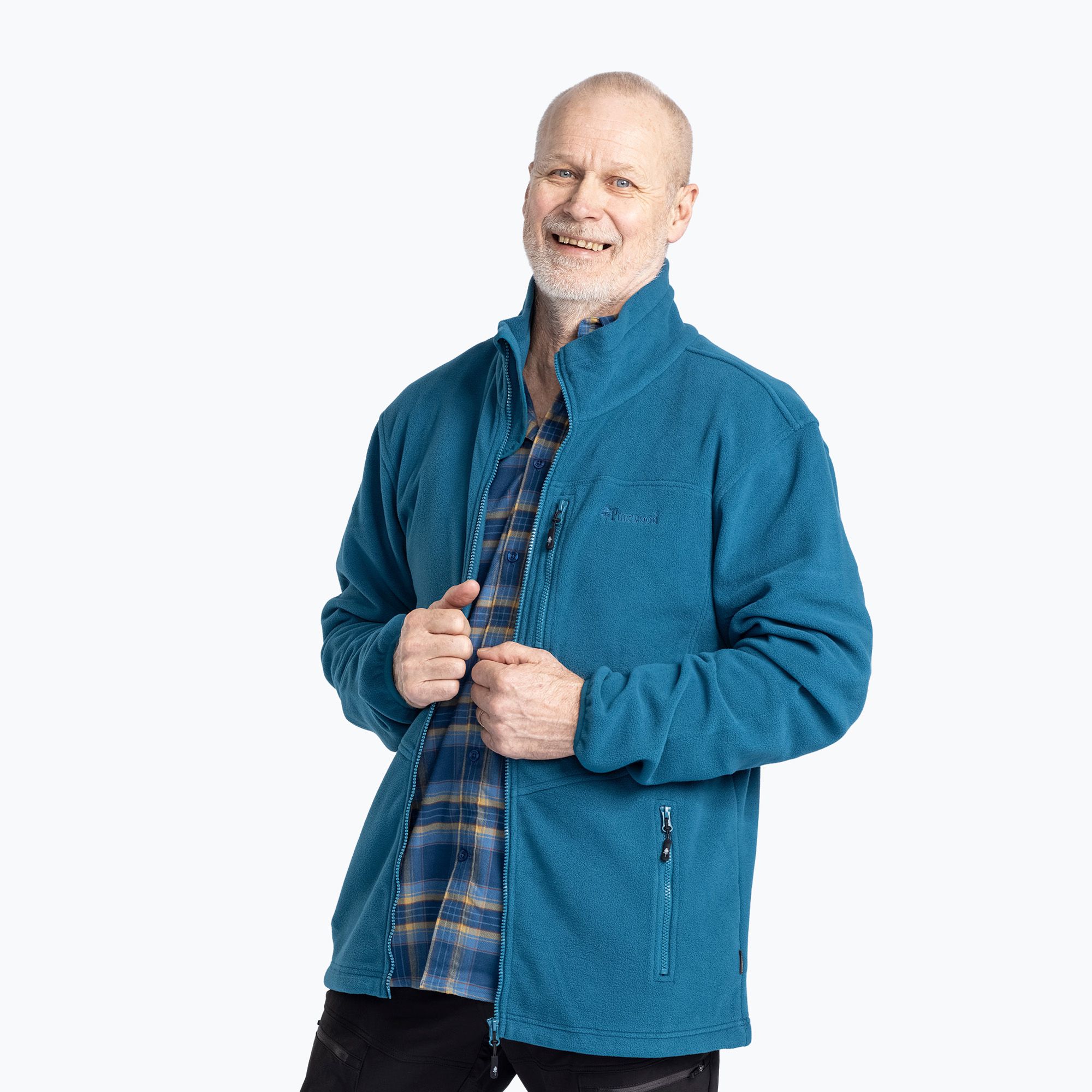 Bluza trekkingowa męska Pinewood Finnveden Fleece d.azur blue 