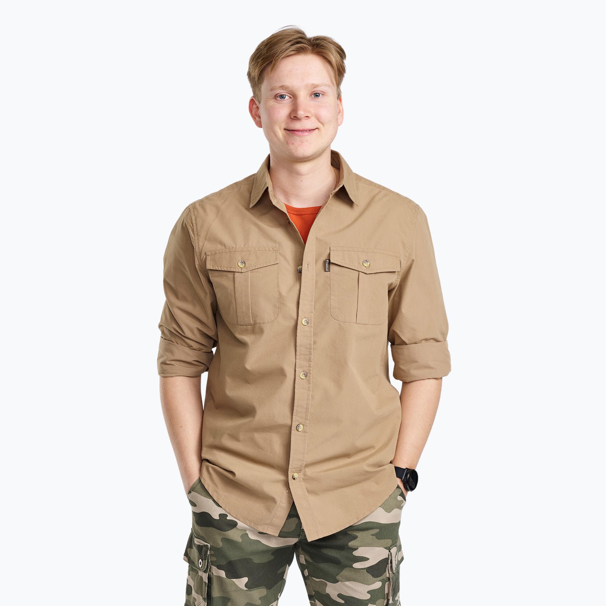 Koszula męska Pinewood Safari LS sandstone 