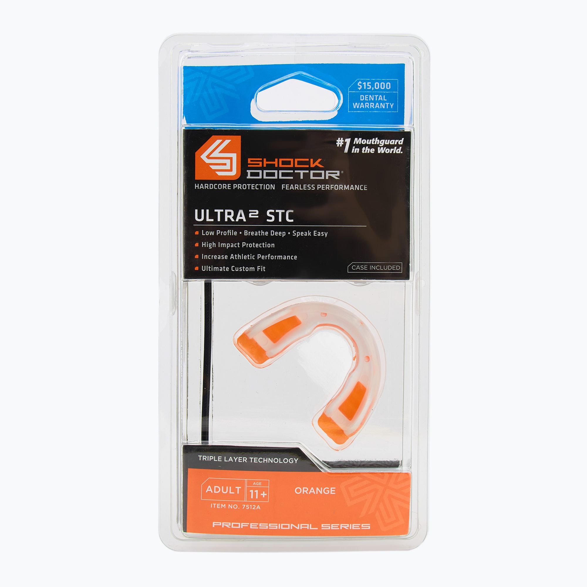 Ochraniacz szczęki Shock Doctor Ultra 2 STC pomarańczowy 
