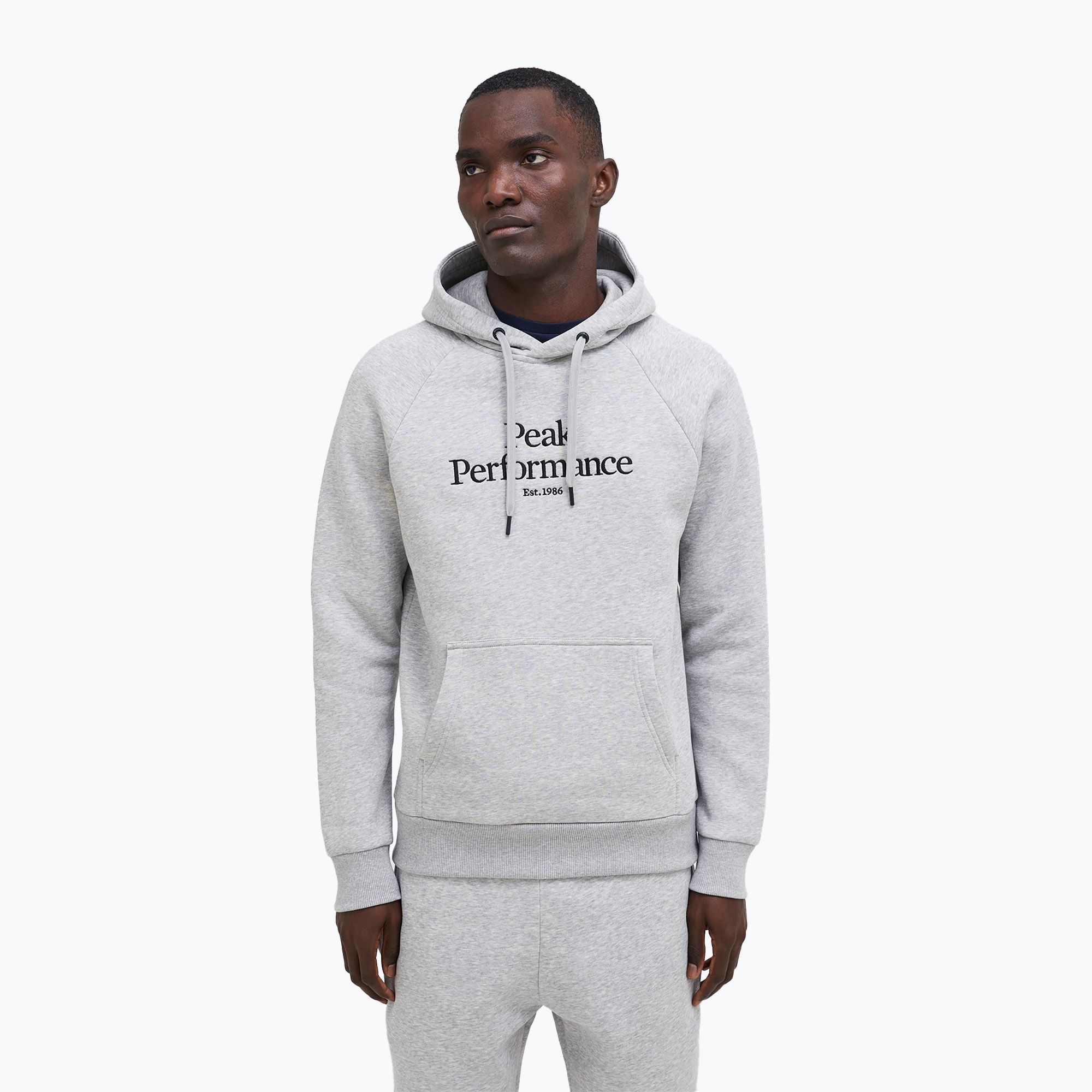 Bluza trekkingowa męska Peak Performance Original Hood med grey mel 