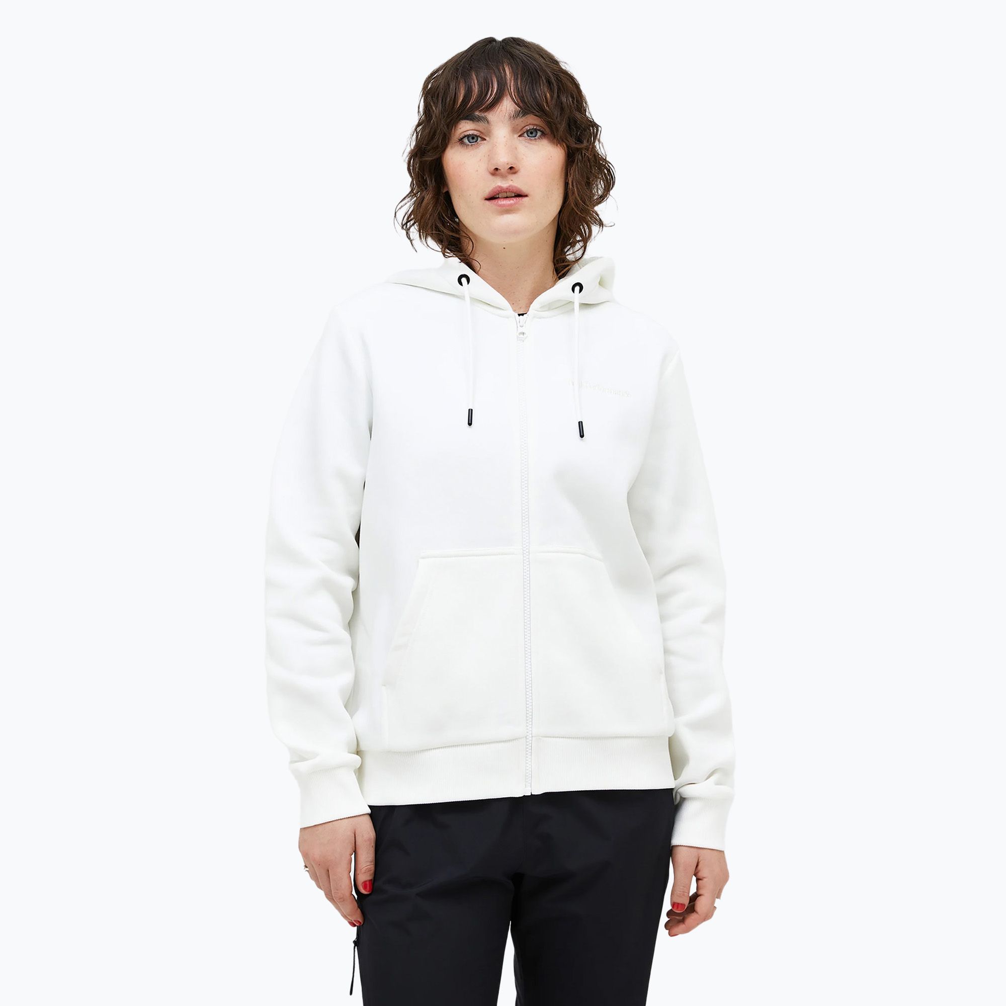 Bluza damska Peak Performance Original Small Logo Zip off white 