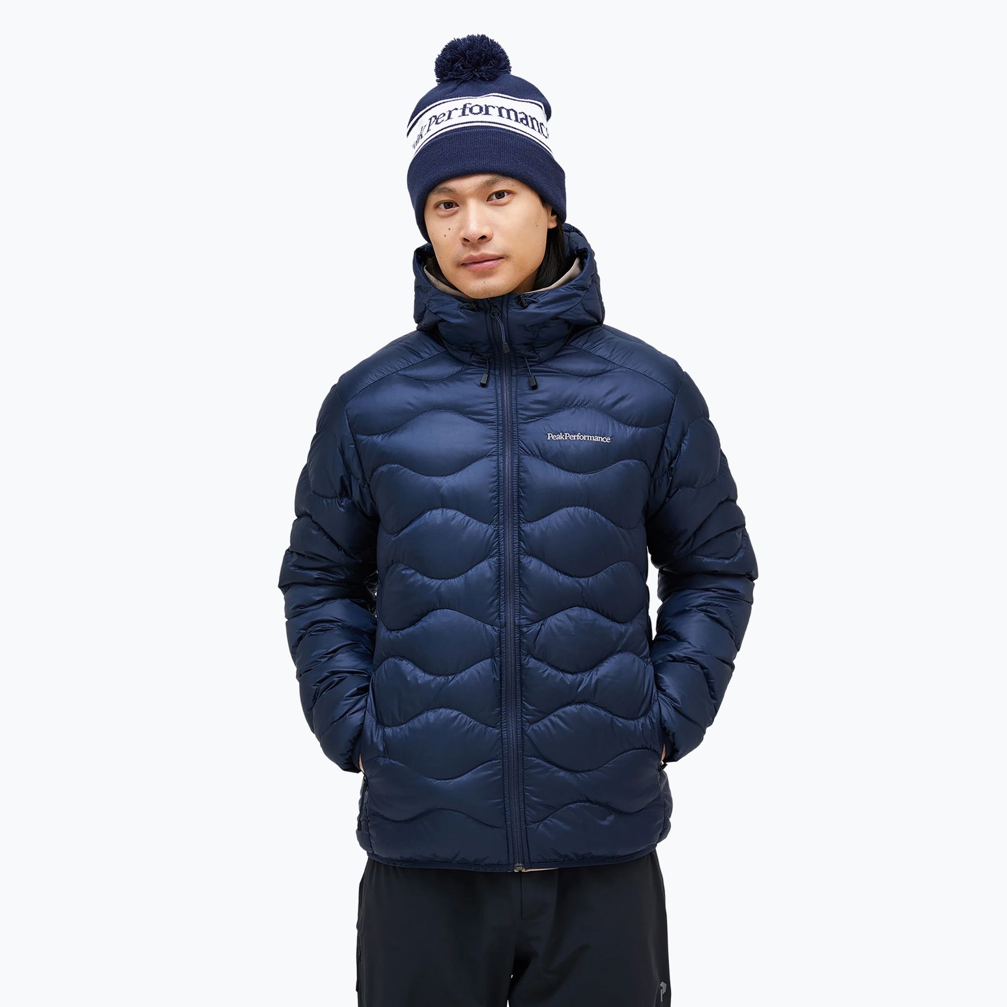Kurtka puchowa męska Peak Performance Helium Down Hood blue shadow 