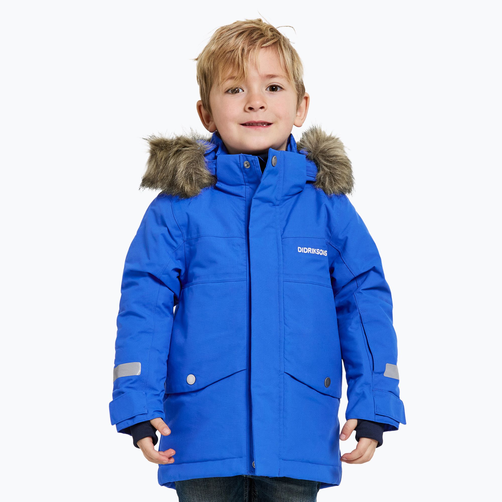 Kurtka zimowa dziecięca Didriksons Bjärven Parka caribbean blue 