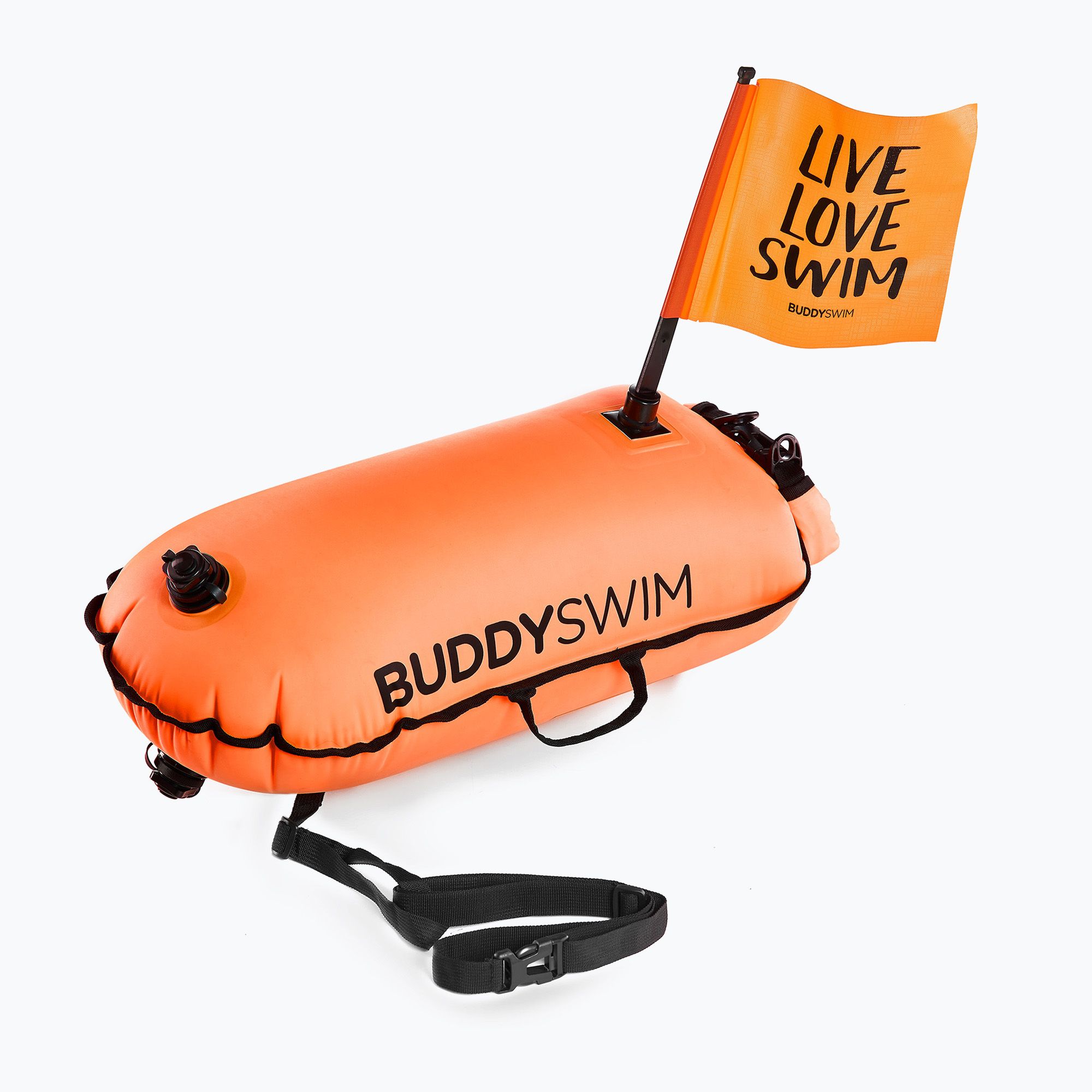 Bojka asekuracyjna BuddySwim Dry Bag with Flag 28 l orange 