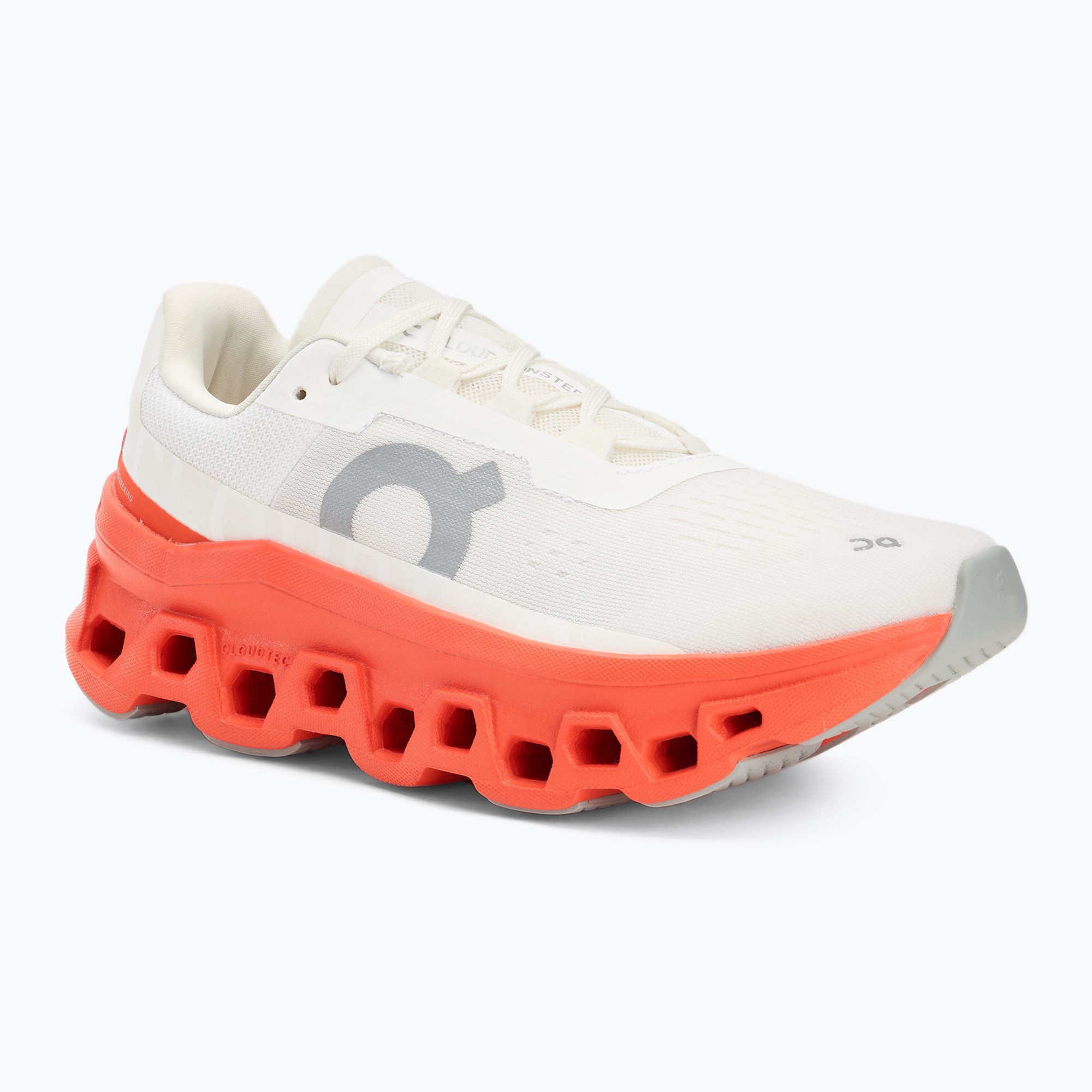 Buty do biegania damskie On Running Cloudmonster white/flame 