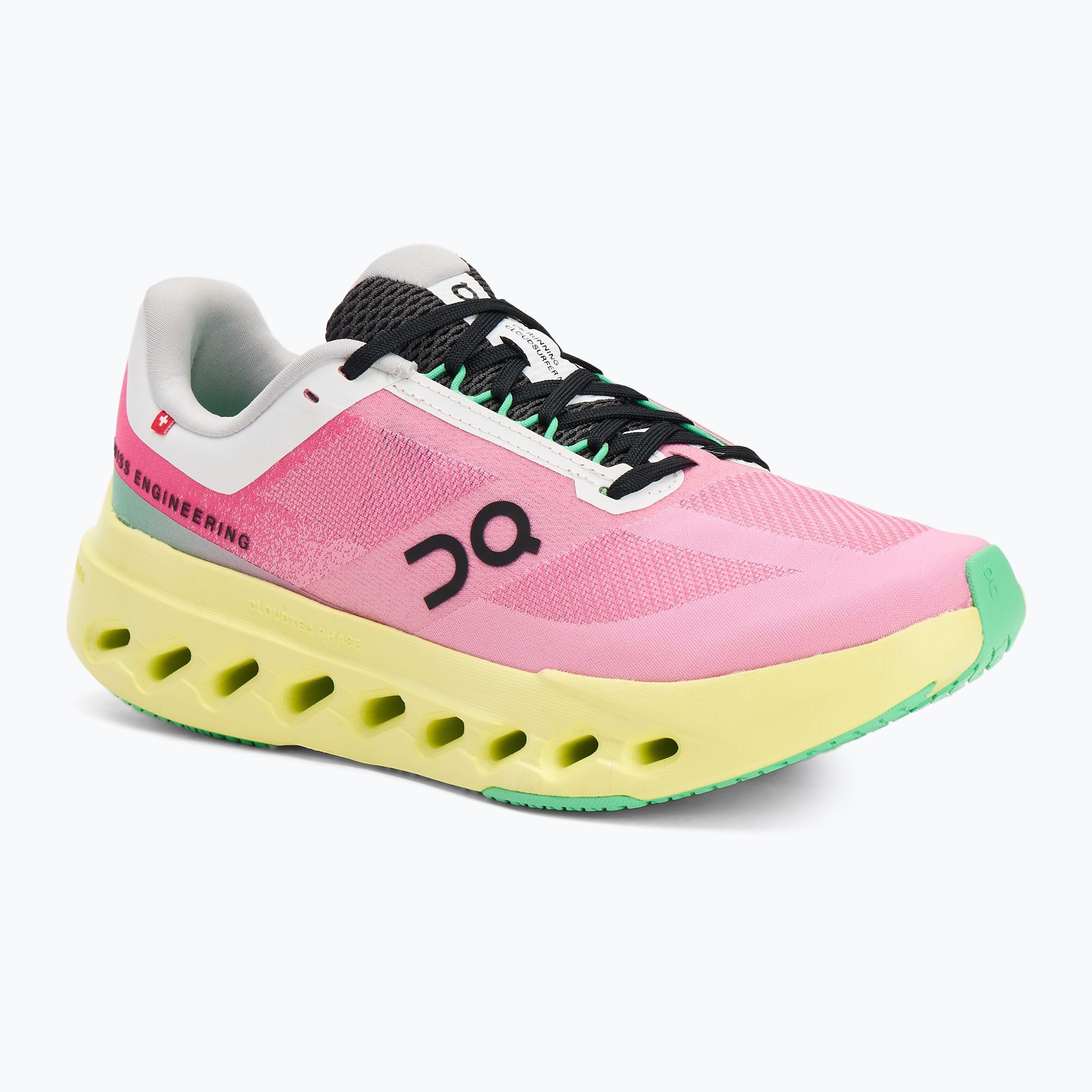 Buty do biegania damskie On Running Cloudsurfer Next pink/limelight 